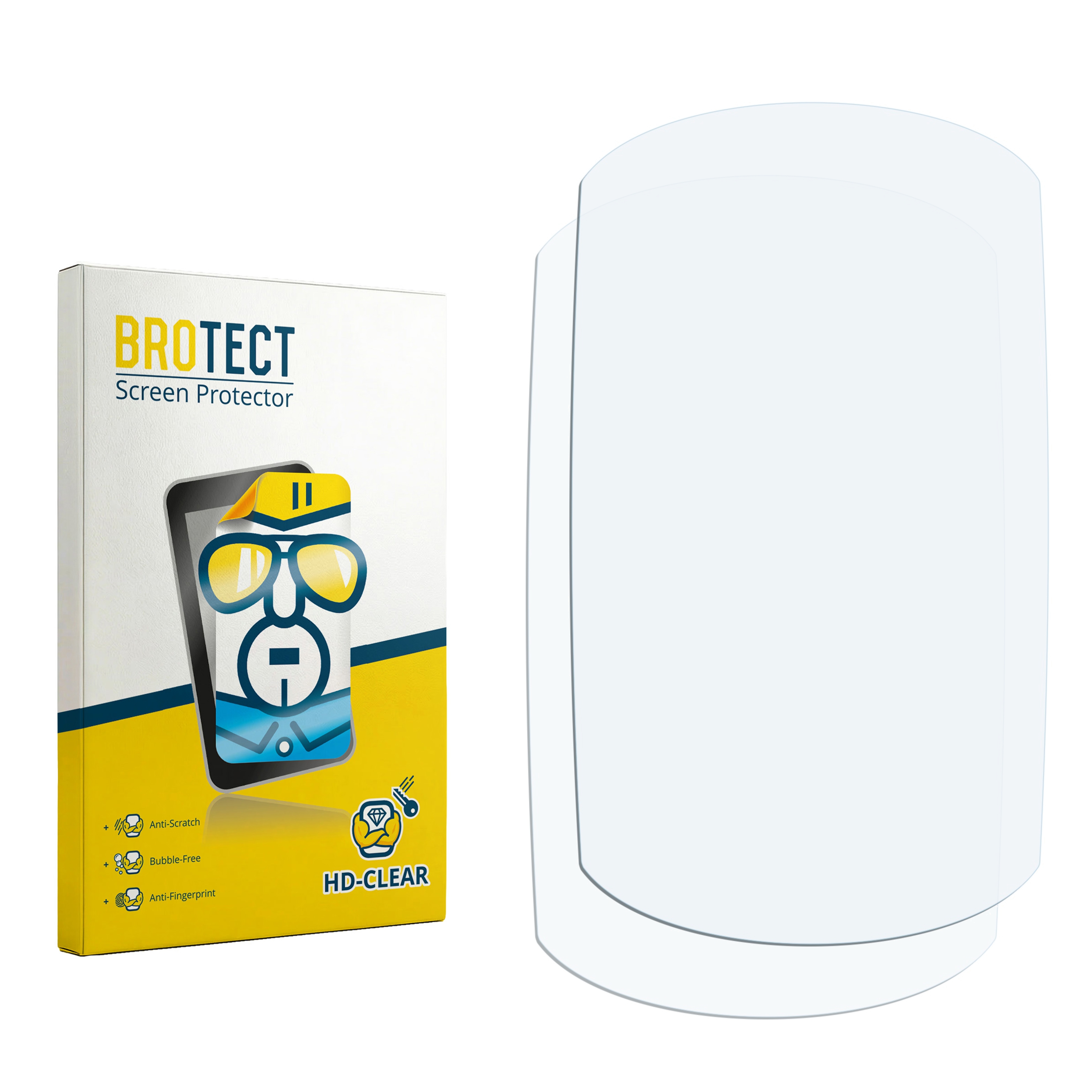 2x BROTECT Displayschutz-Folie pro Garmin Edge 205