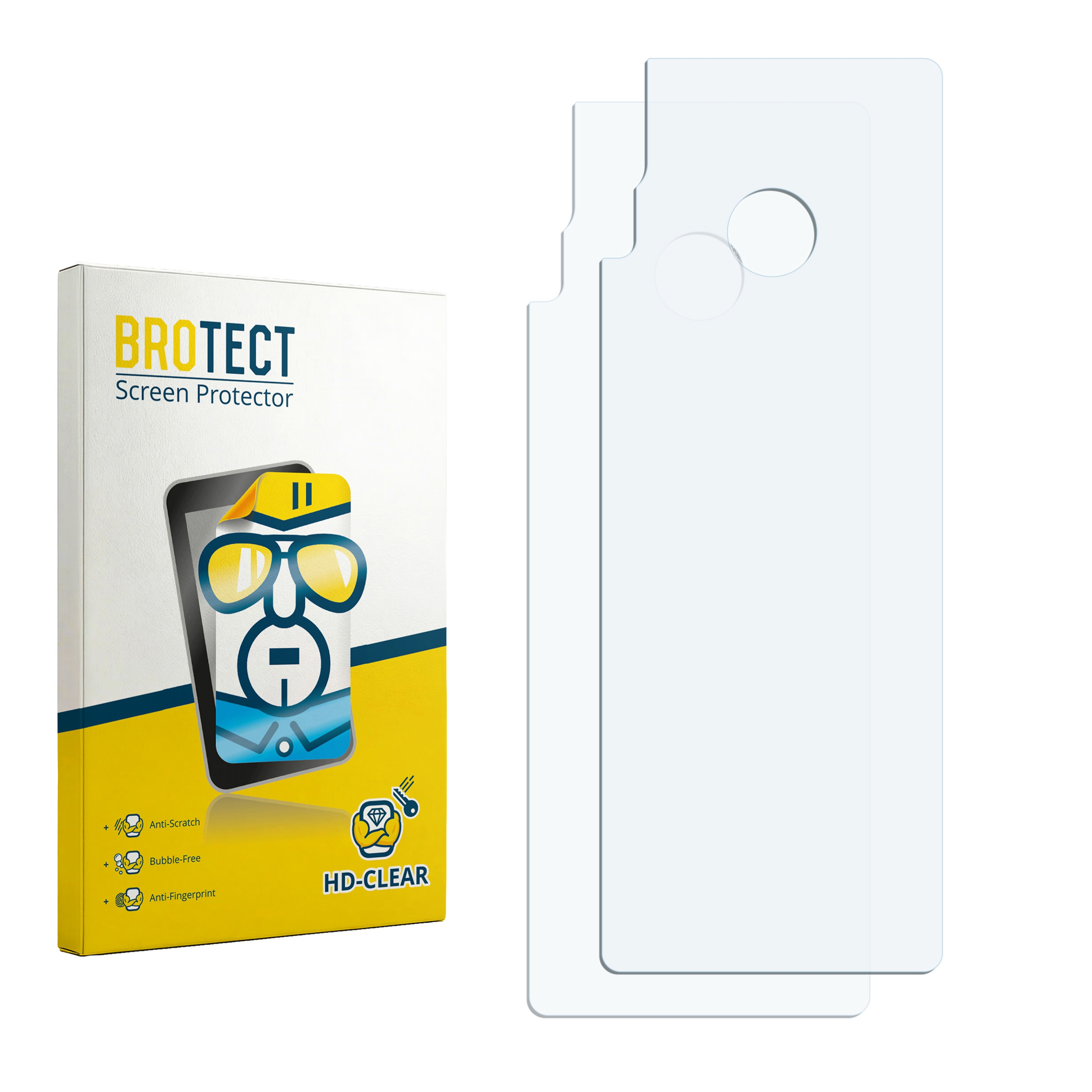 2x BROTECT Displayschutz-Folie pro Gigaset GS3 (zadní strana)