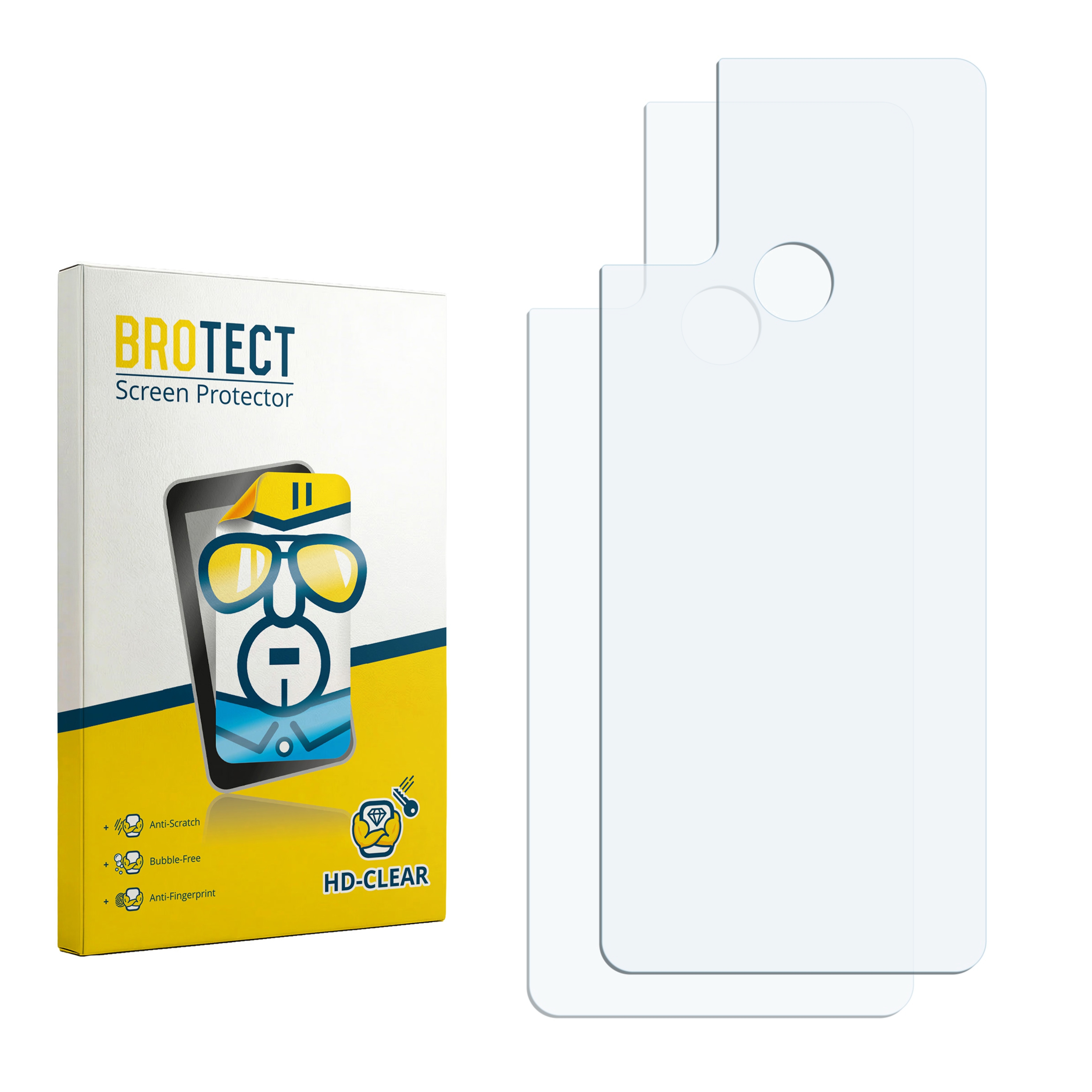 2x BROTECT Displayschutz-Folie pro Alcatel 1S 2021 (zadní strana)