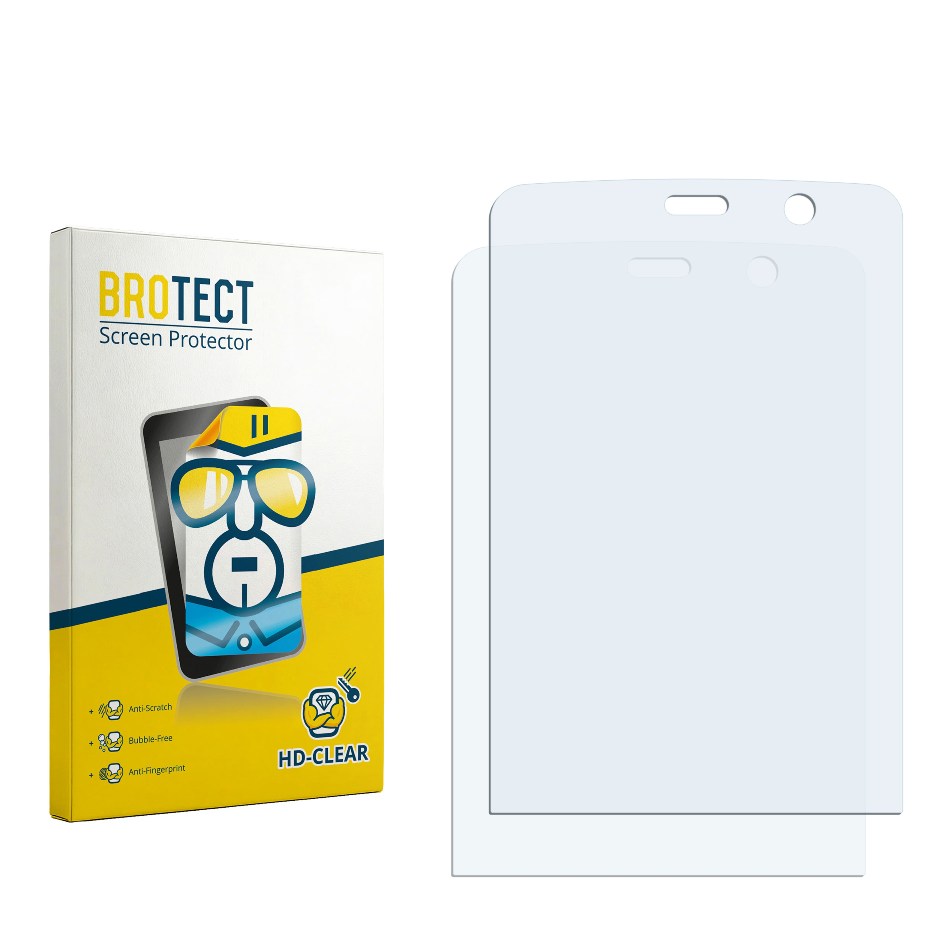 2x BROTECT Displayschutz-Folie pro Brondi Energy 4G