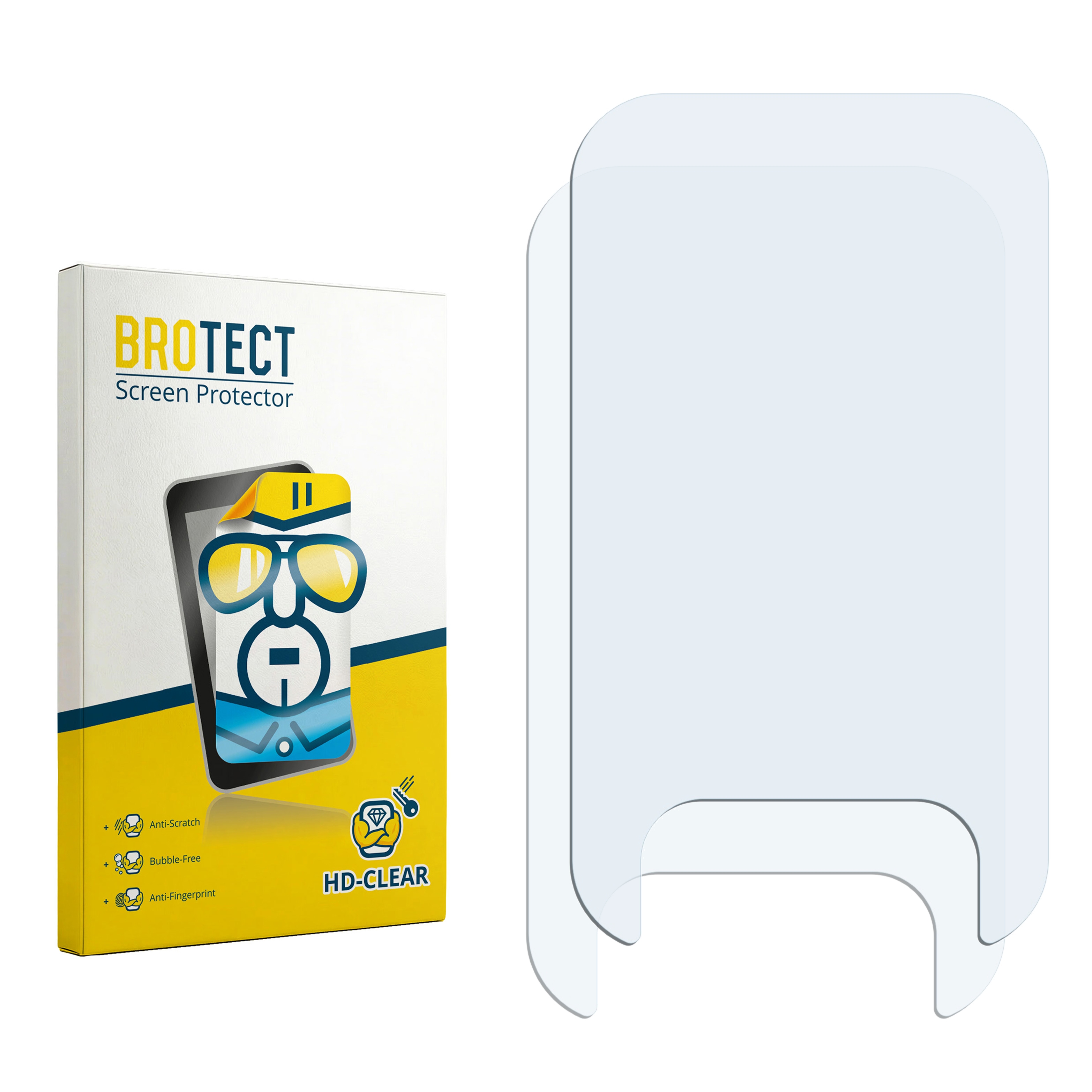 2x BROTECT Displayschutz-Folie pro Braun Pulsoximeter YK-81CEU