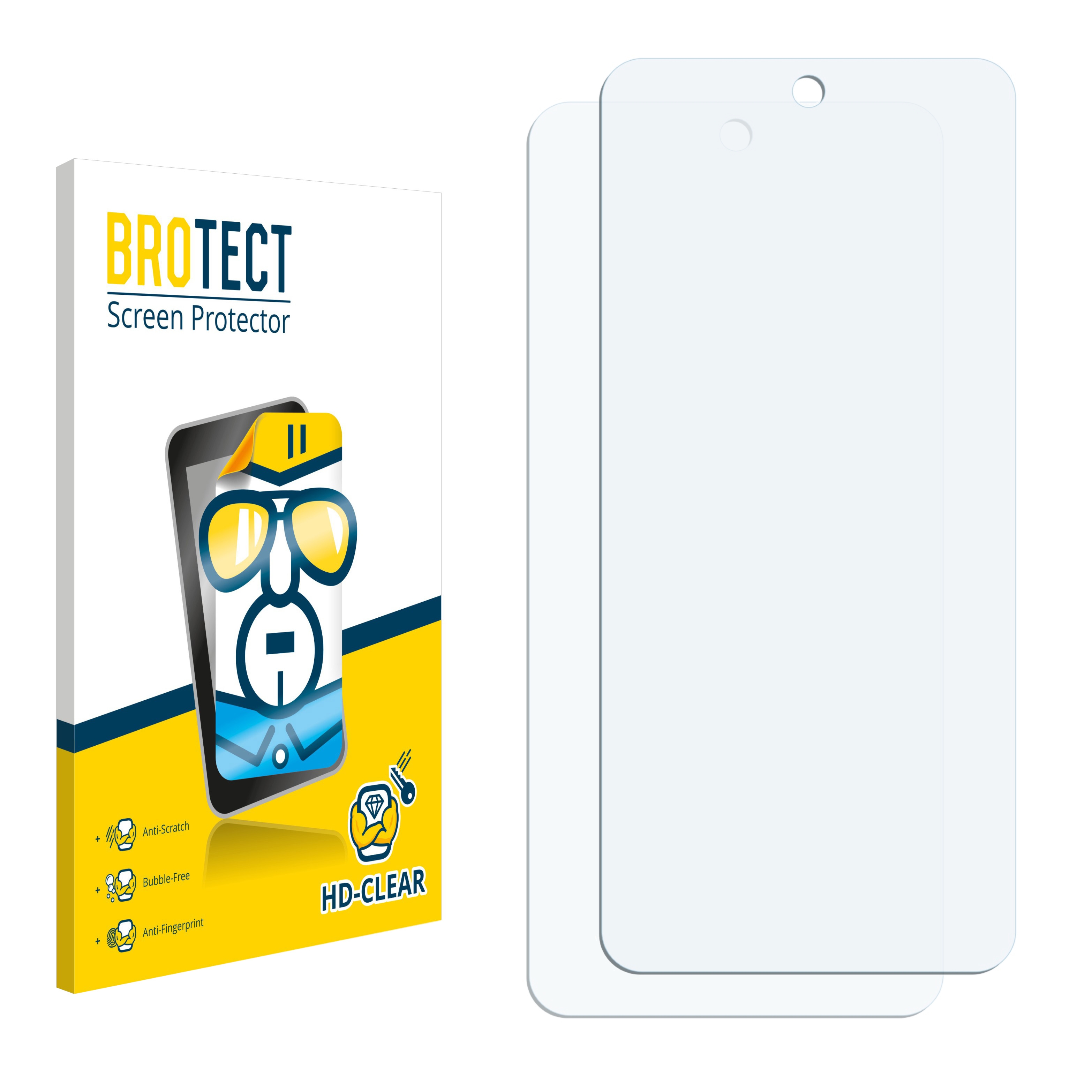2x BROTECT Displayschutz-Folie für Motorola Moto Play 2024