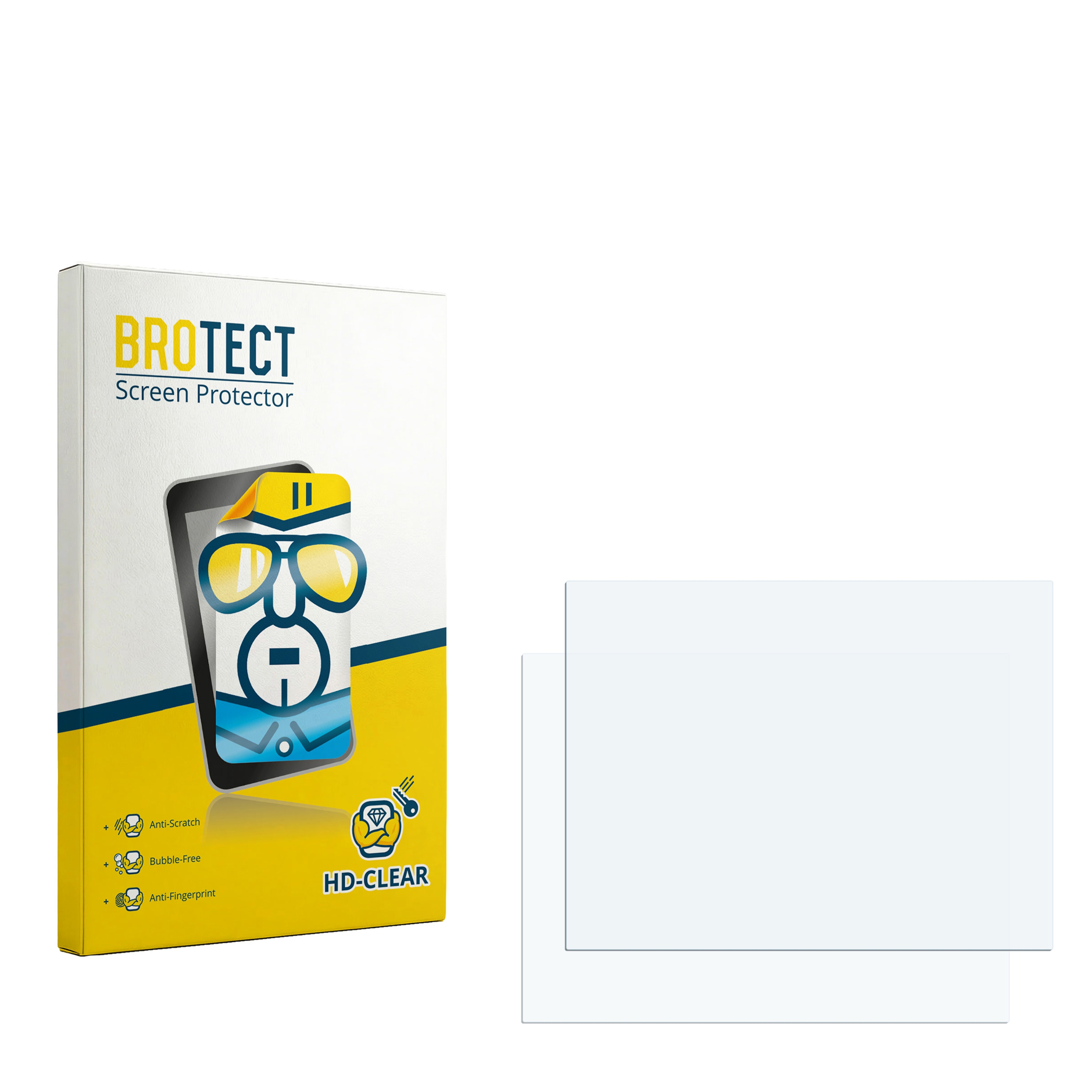 2x BROTECT Displayschutz-Folie pro Aiptek Sporty Cam W6