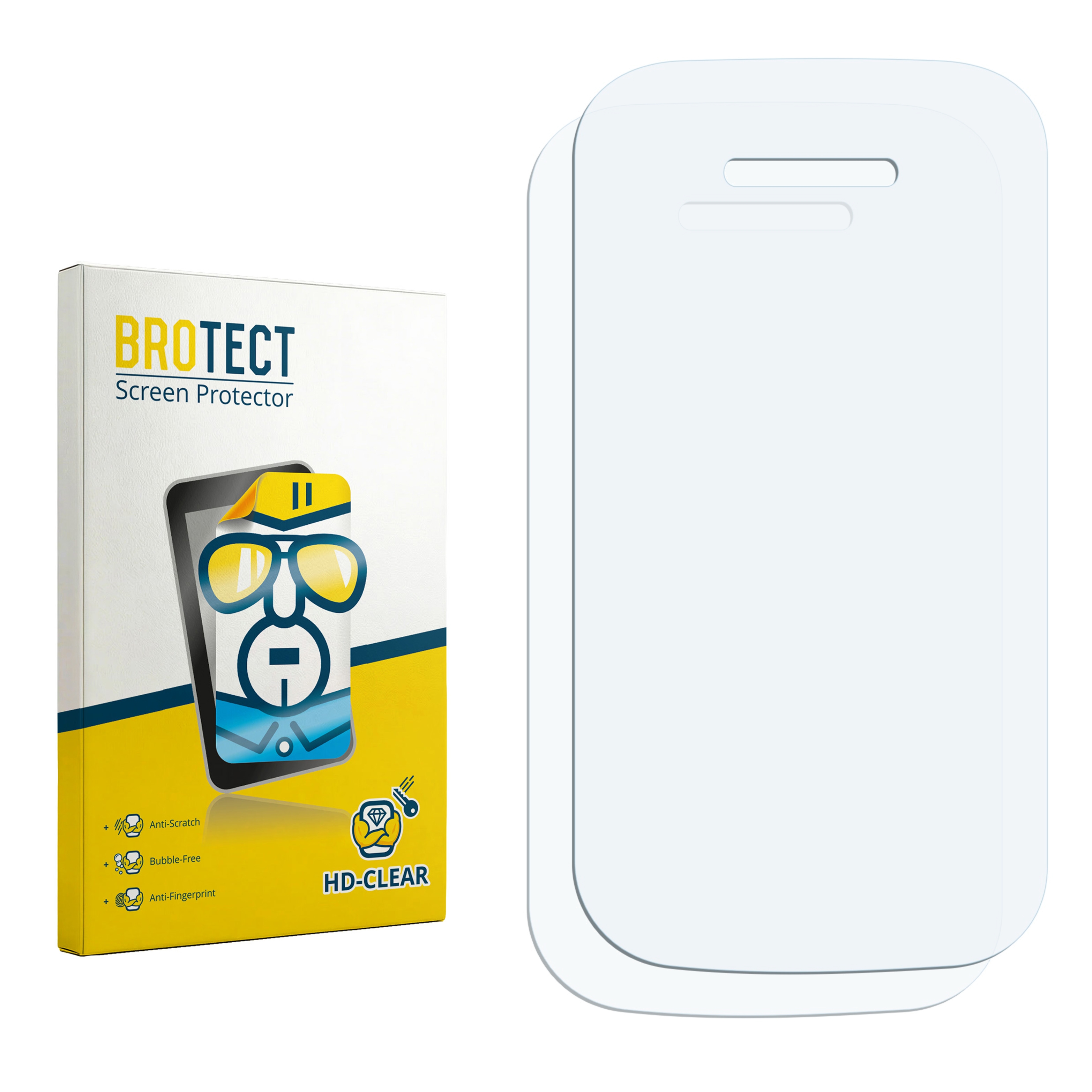 2x BROTECT Displayschutz-Folie pro Alcatel One Touch 1035