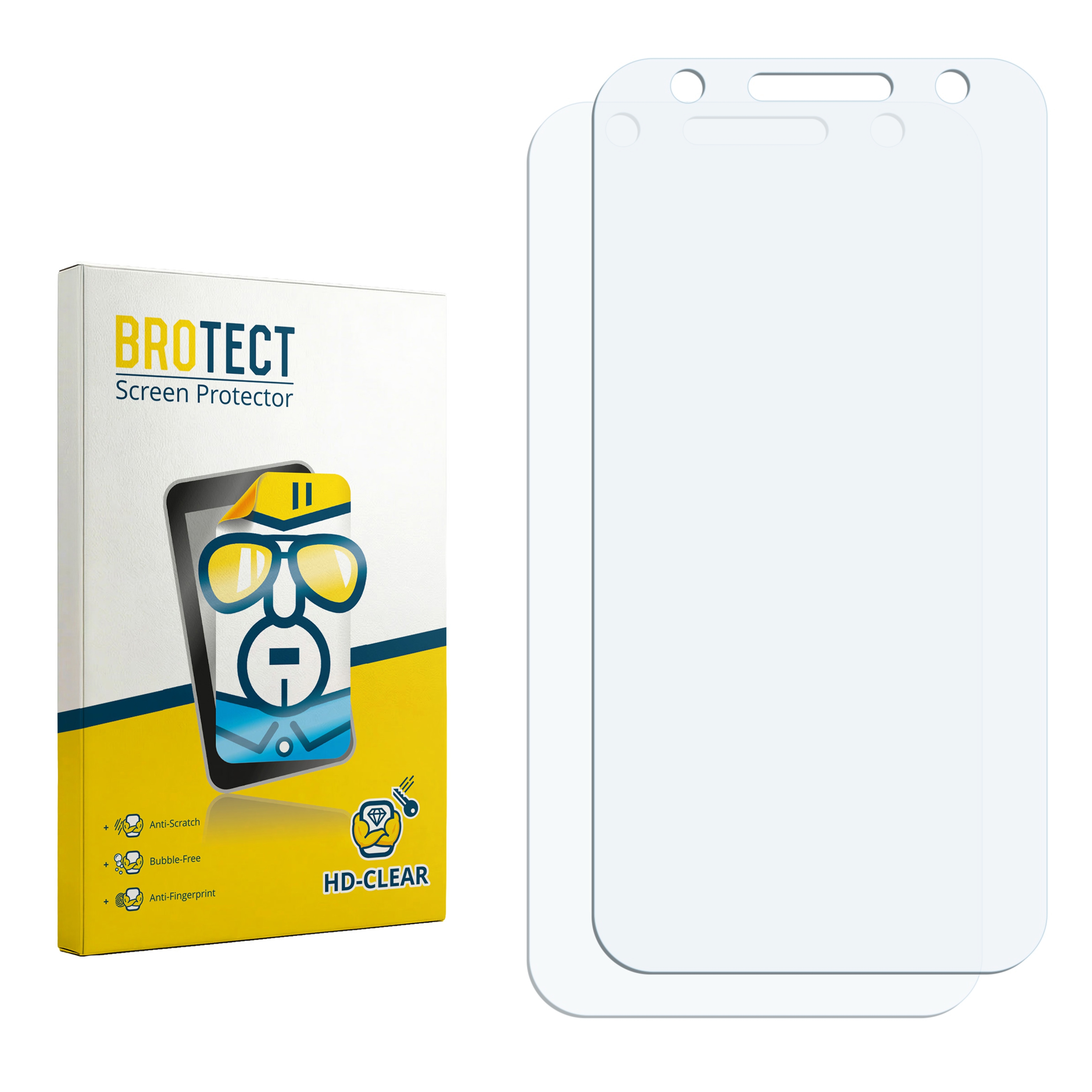 2x BROTECT Displayschutz-Folie pro Alcatel U5 HD