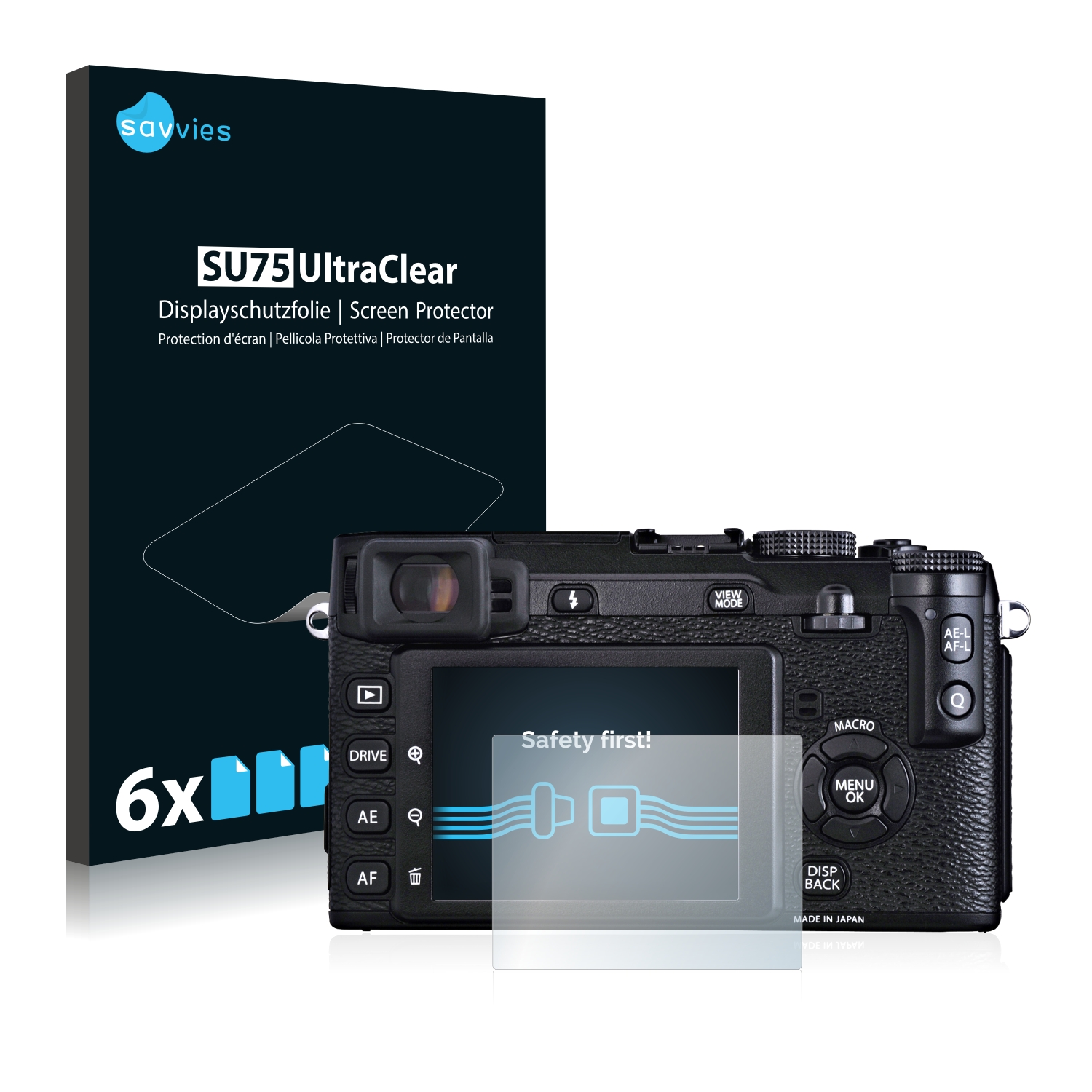 6x Savvies SU75 čirá ochranná fólie pro Fujifilm X-E1