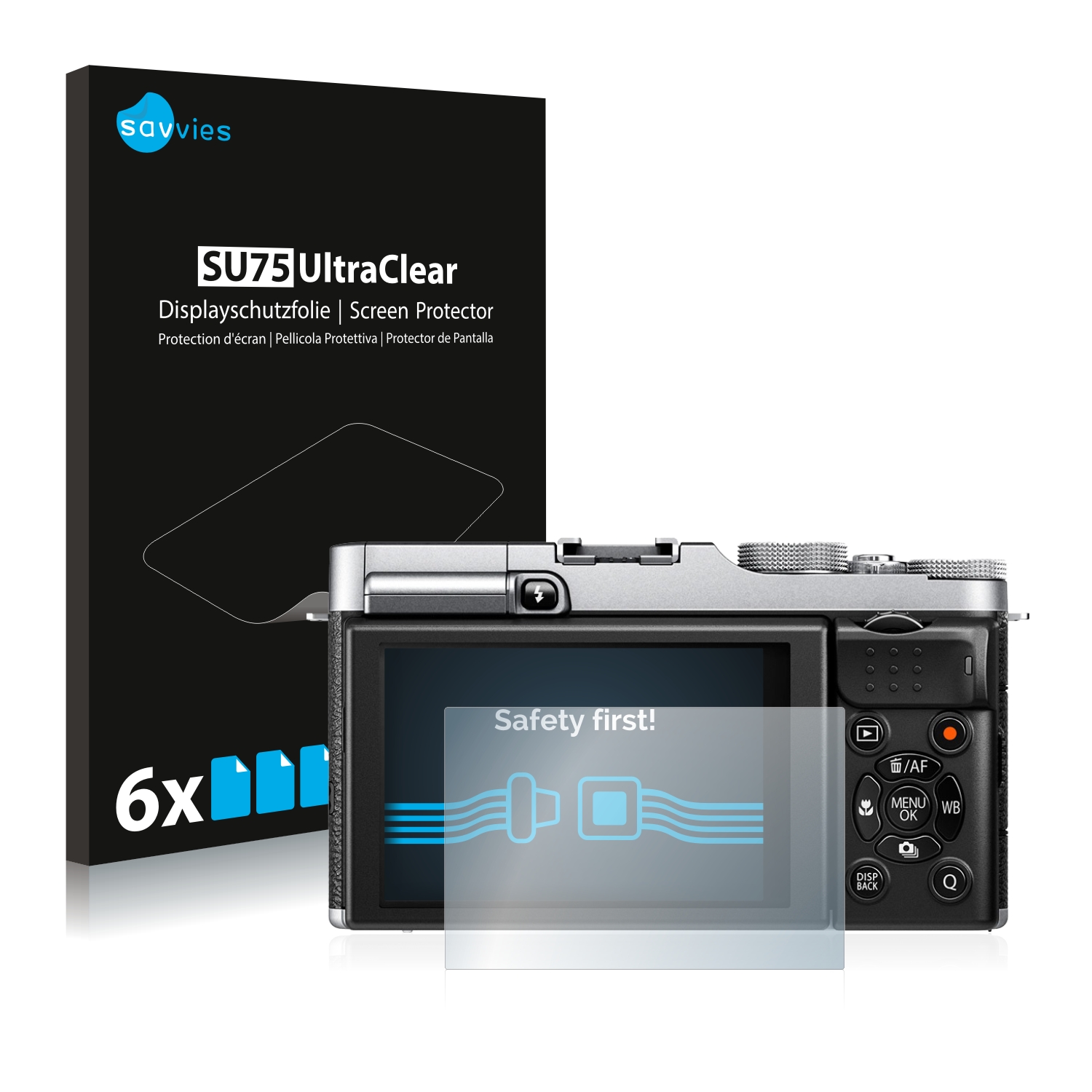 6x Savvies SU75 čirá ochranná fólie pro Fujifilm X-M1