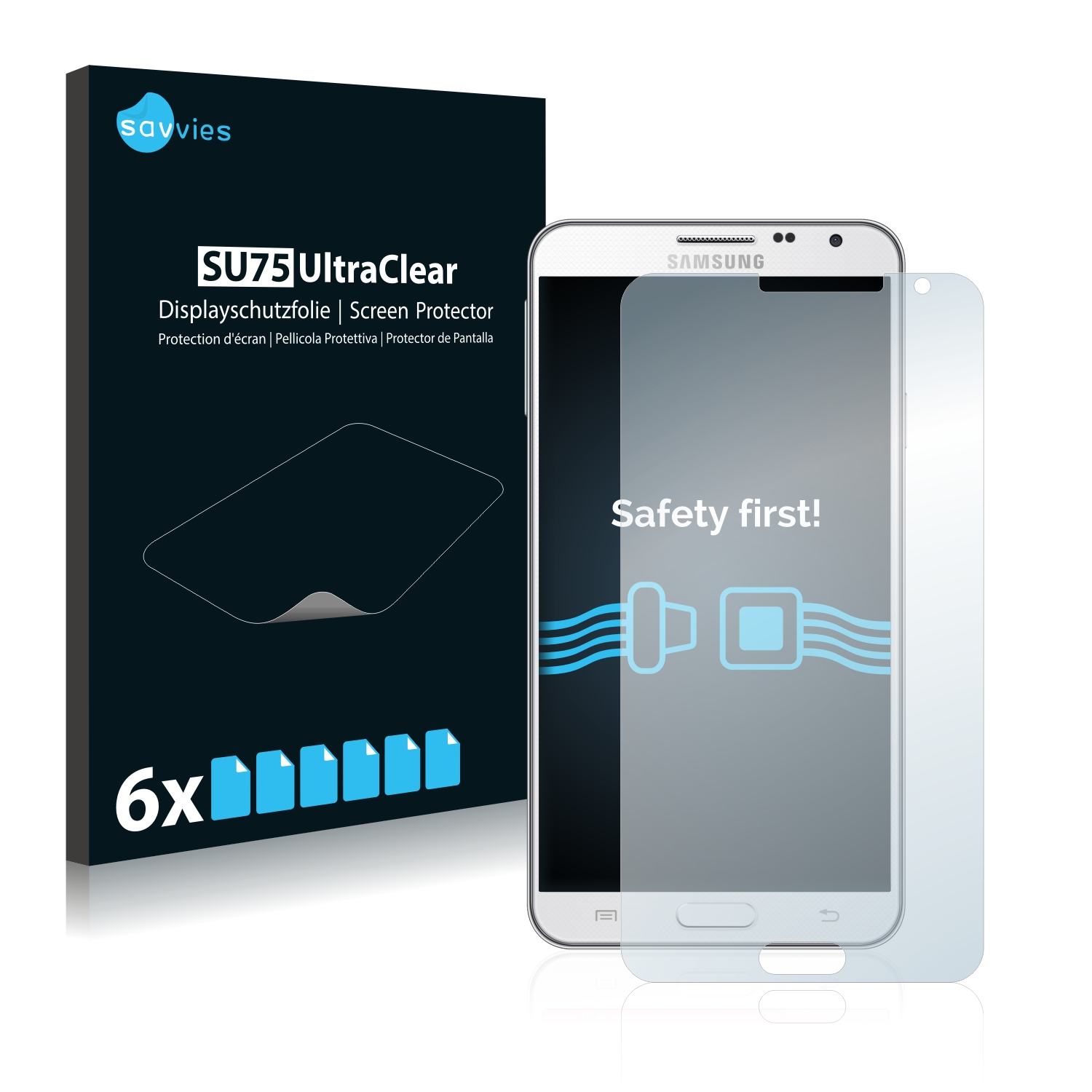 6x Savvies SU75 čirá ochranná fólie pro Samsung Galaxy Note 3 Lite