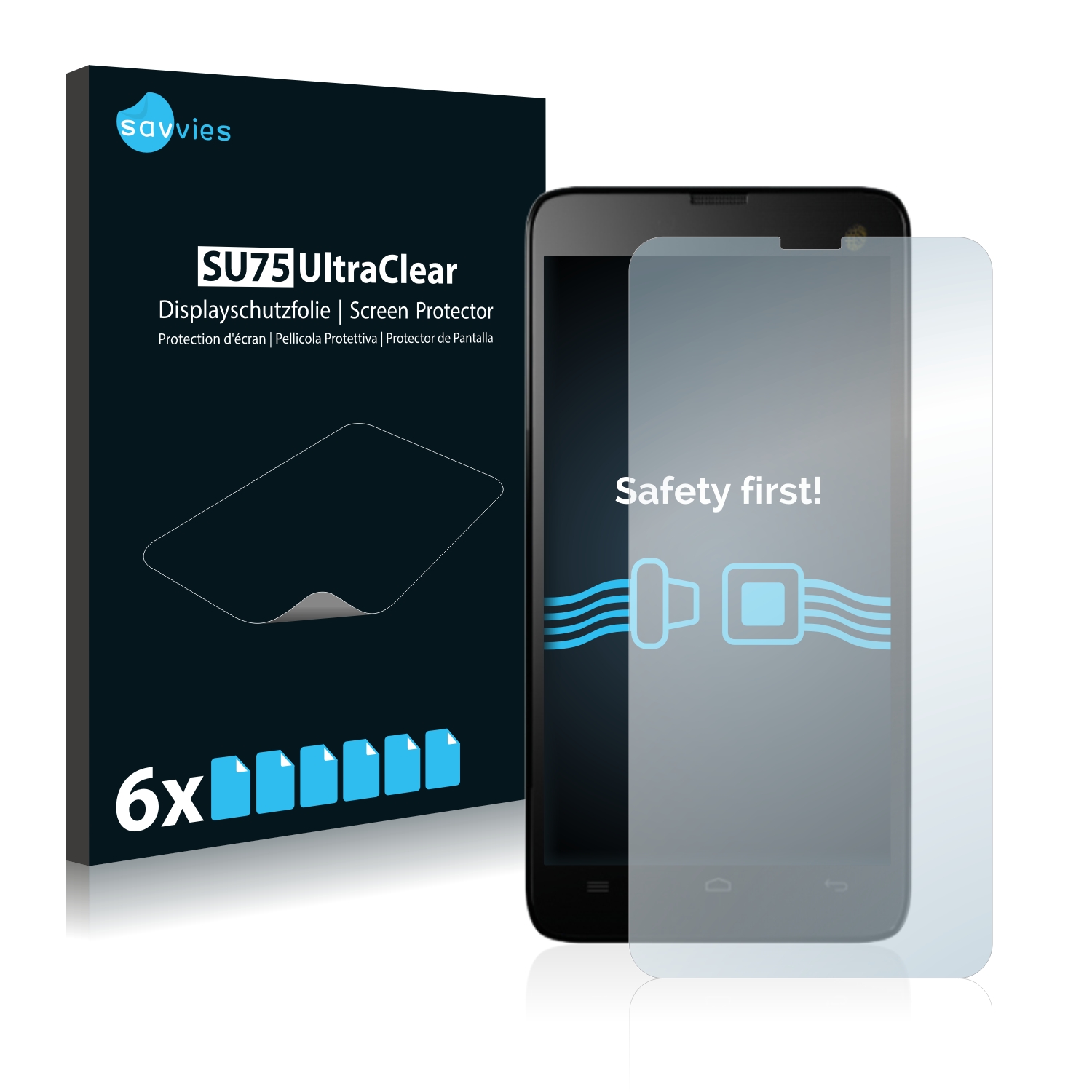 6x Savvies SU75 čirá ochranná fólie pro Geeksphone Blackphone