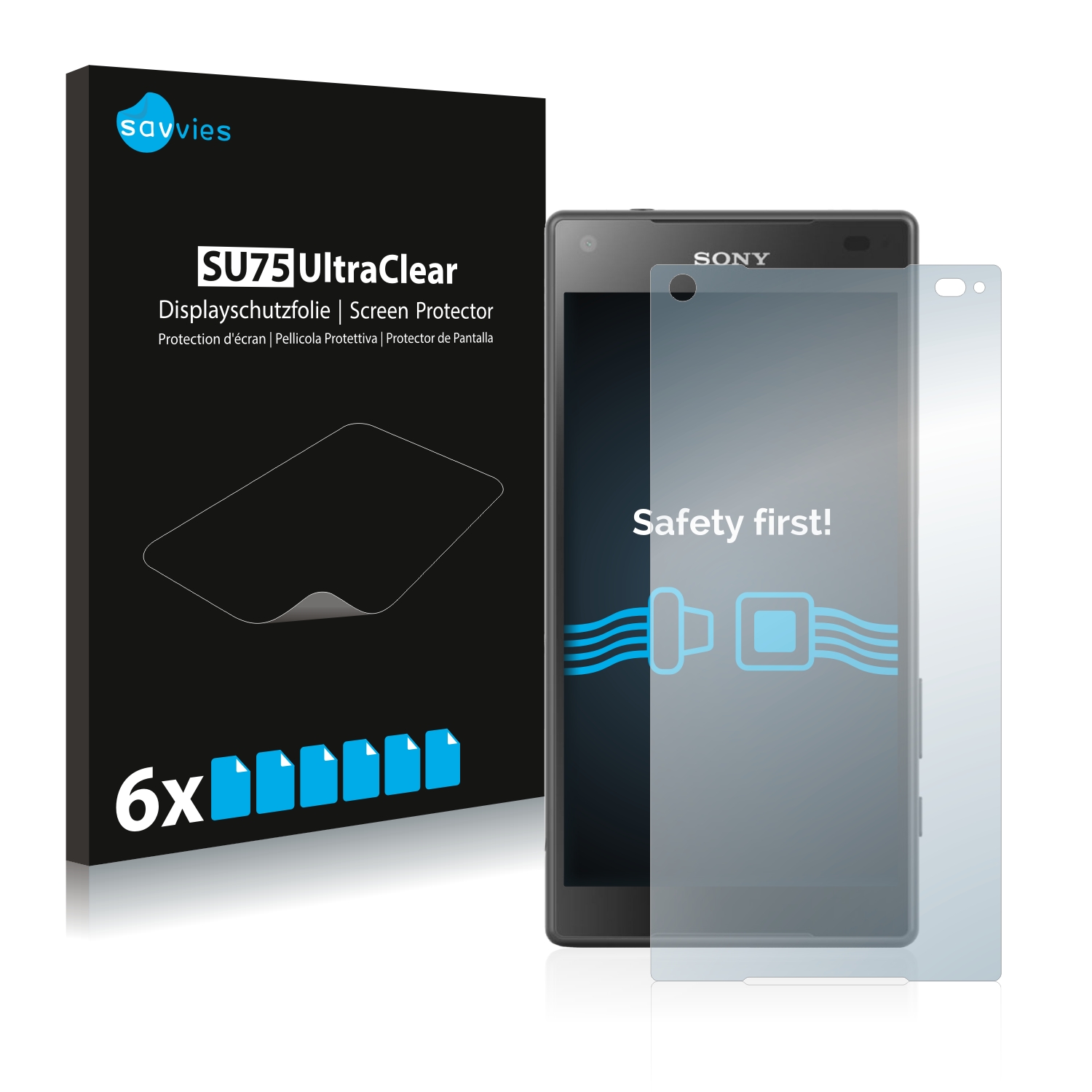 6x Savvies SU75 čirá ochranná fólie pro Sony Xperia Z5 Compact