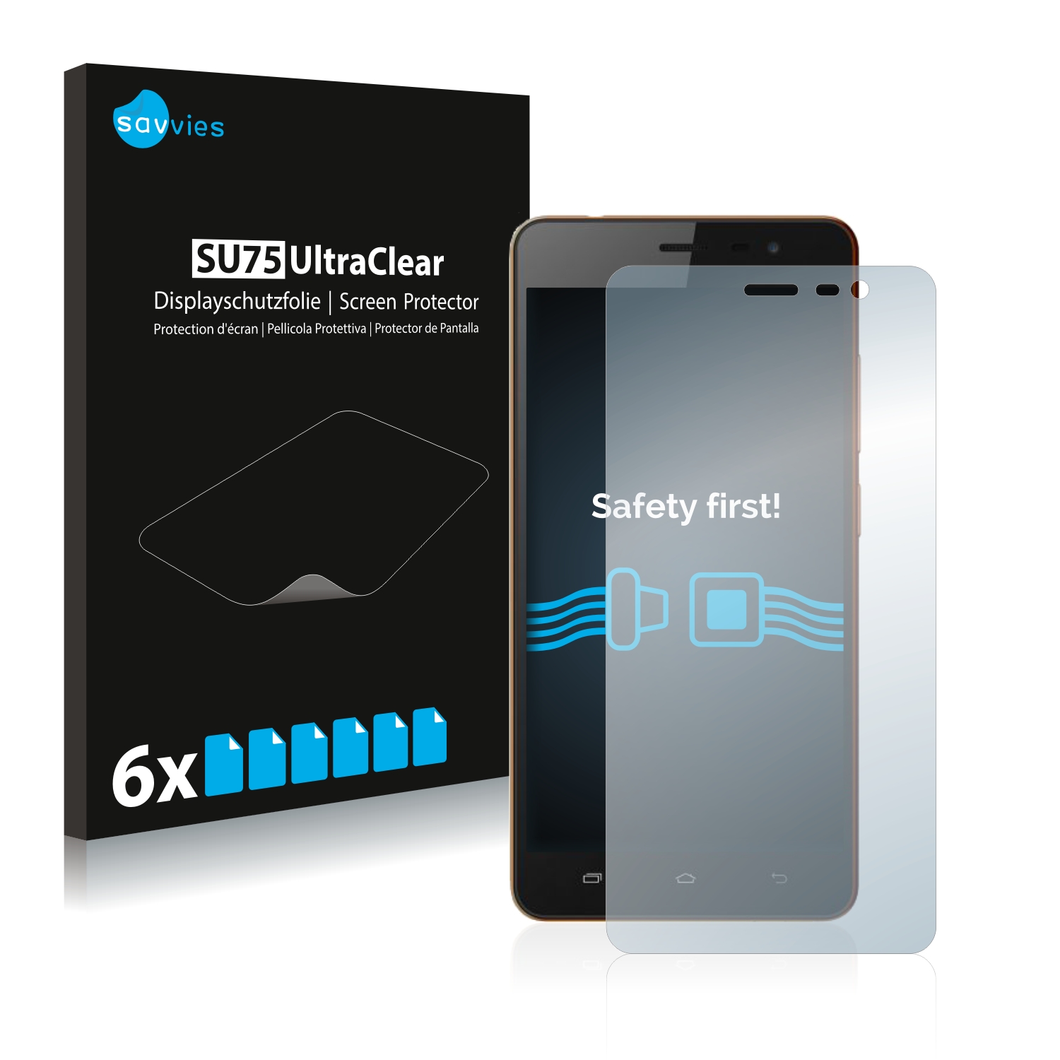 6x Savvies SU75 čirá ochranná fólie pro Infinix Hot Note X551