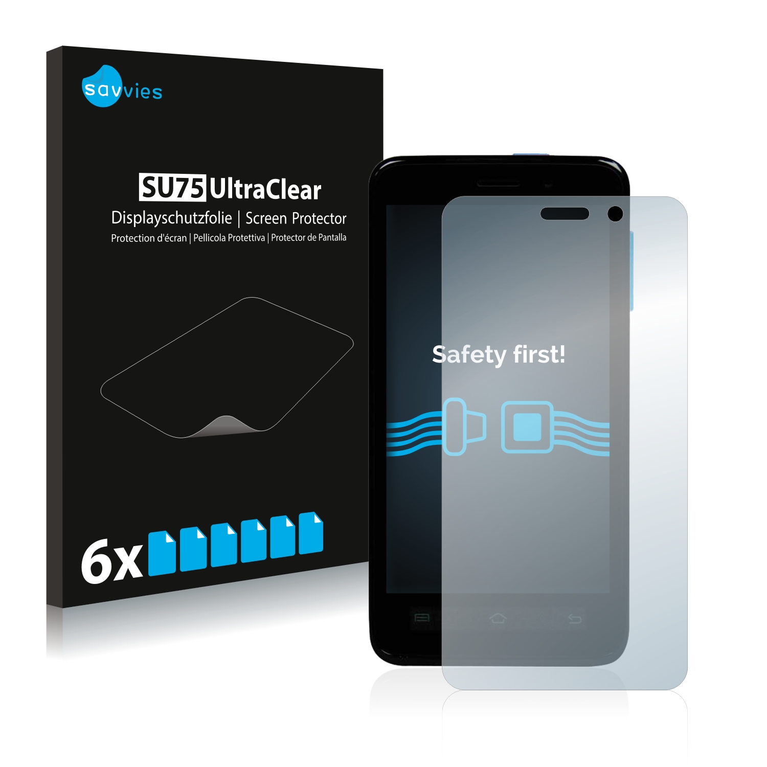 6x Savvies SU75 čirá ochranná fólie pro Mediacom PhonePad Duo G400