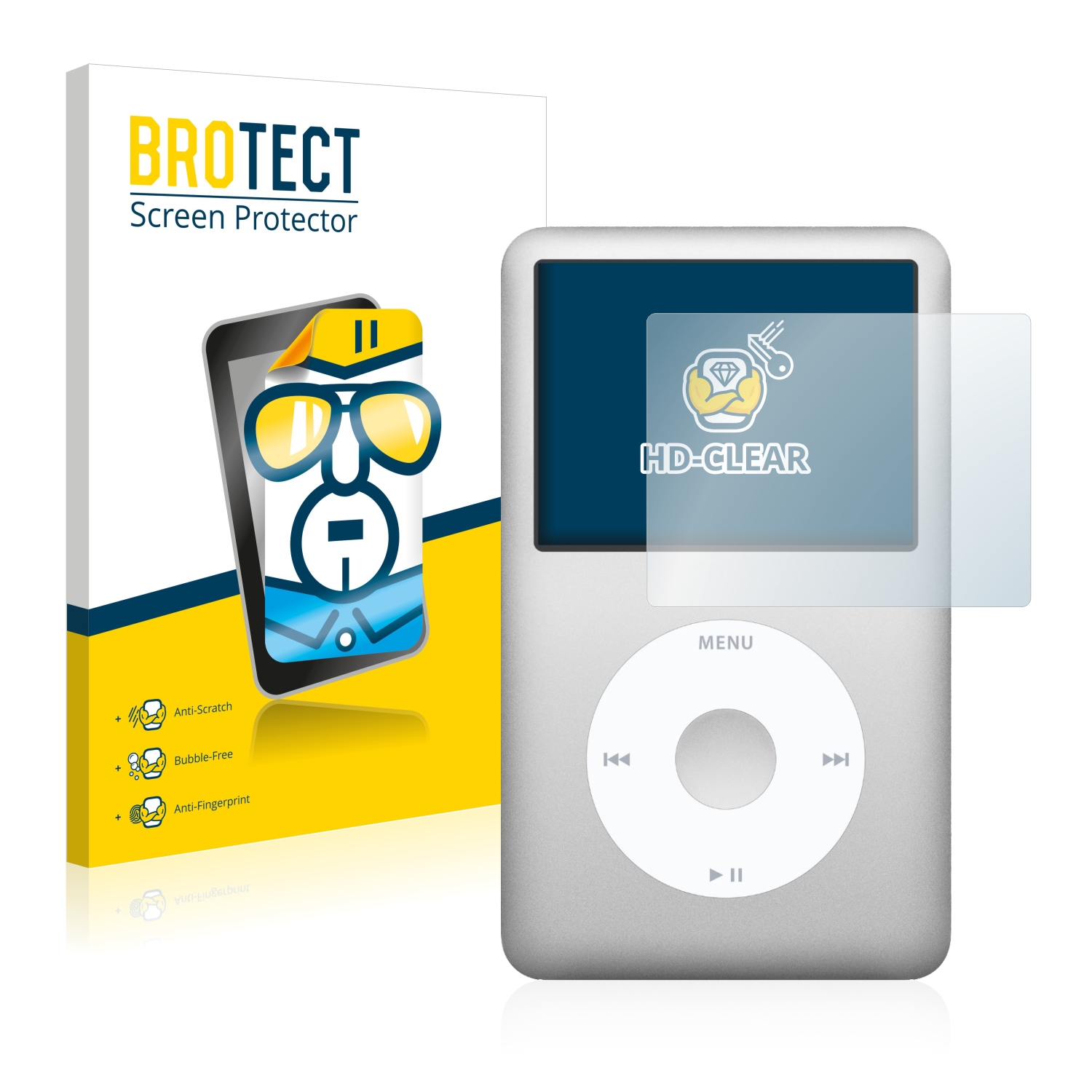 2x BROTECT Displayschutz-Folie pro Apple iPod Classic (6. Gen.)