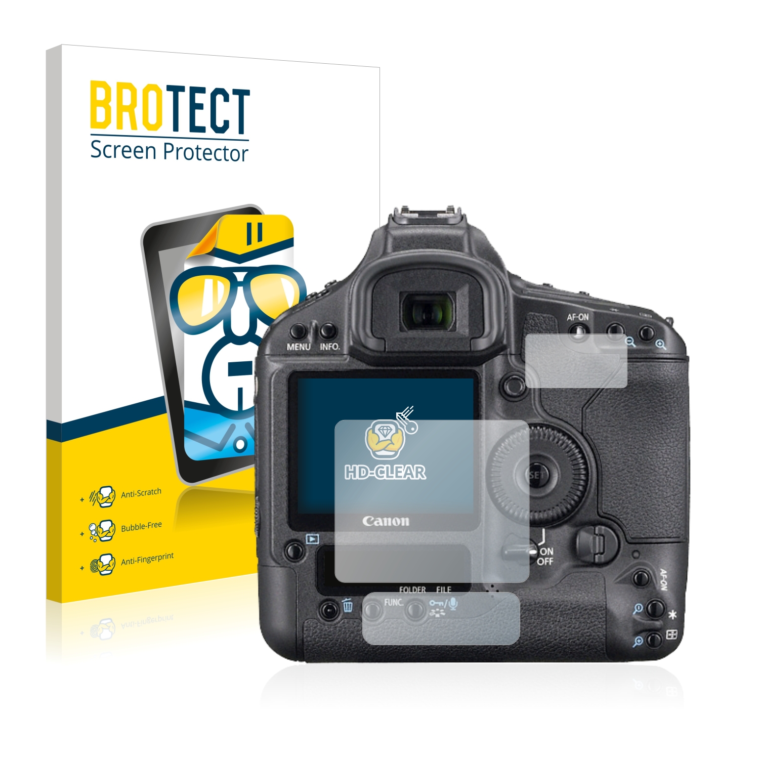 2x BROTECT Displayschutz-Folie pro Canon EOS 1Ds Mark III