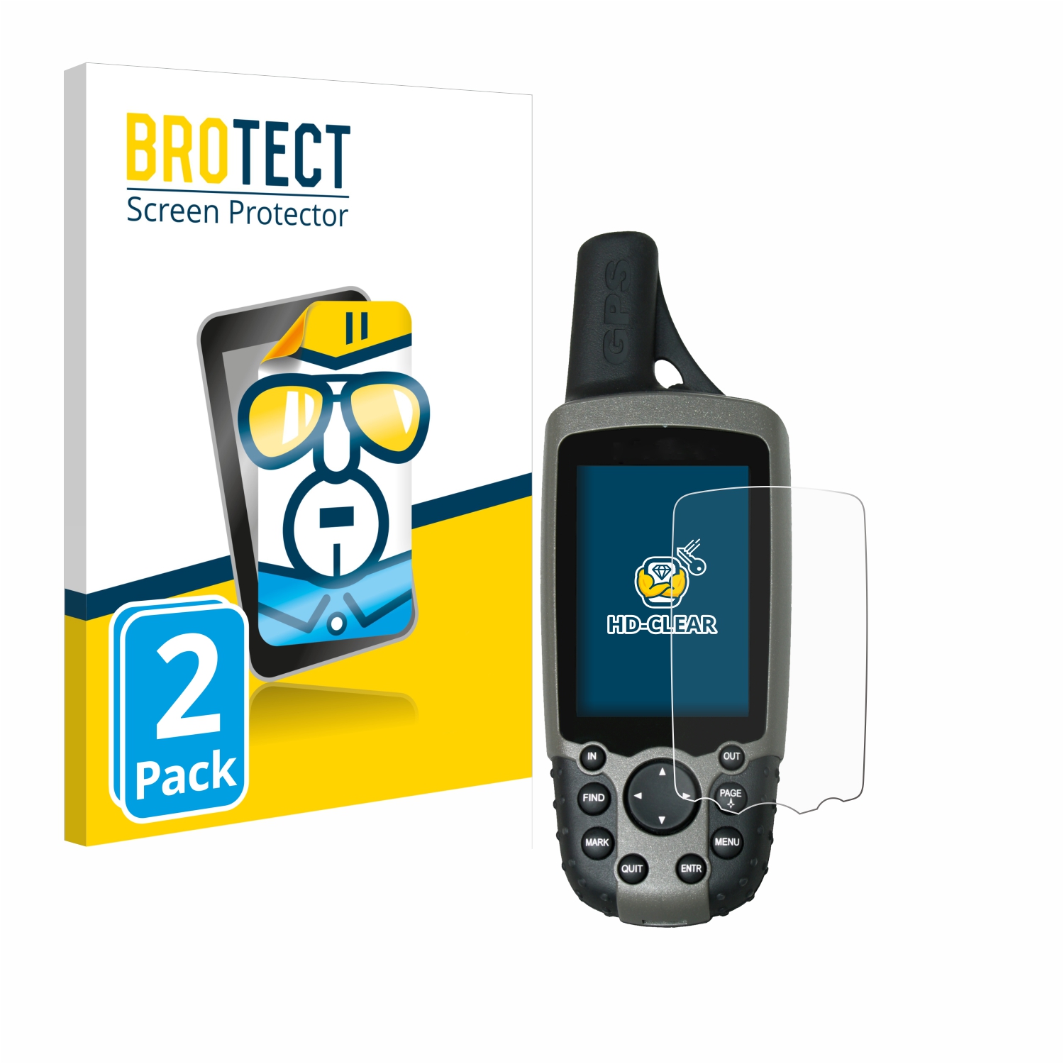 2x BROTECT Displayschutz-Folie pro Garmin GPSMAP 60CSx