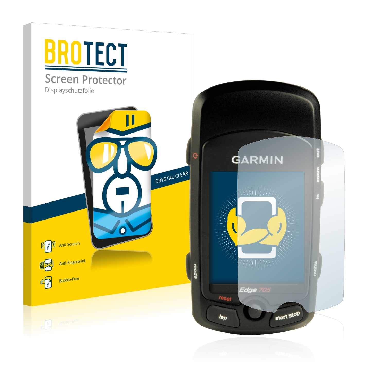 2x BROTECT Displayschutz-Folie pro Garmin Edge 705