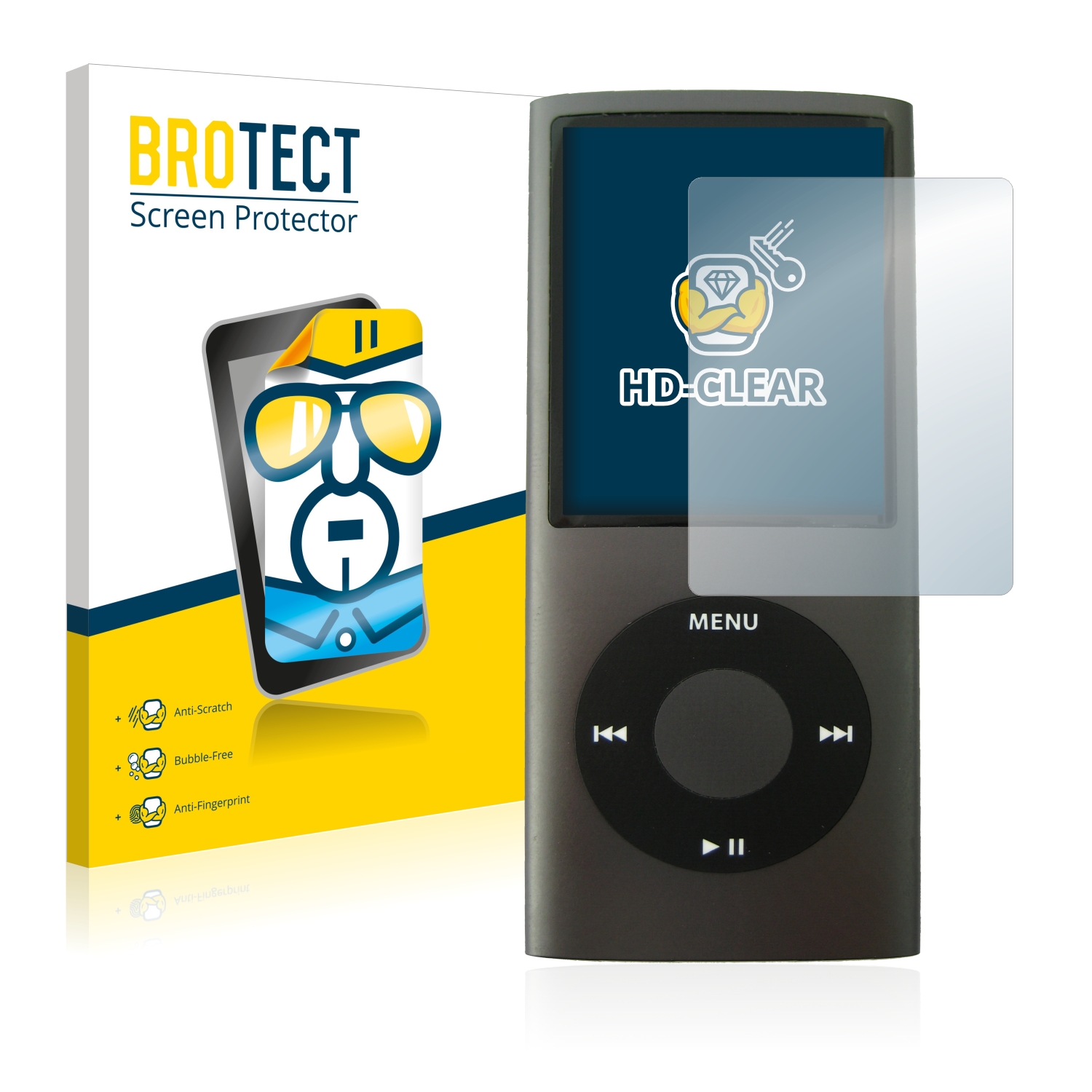 2x BROTECT Displayschutz-Folie pro Apple iPod nano (4. Gen.)