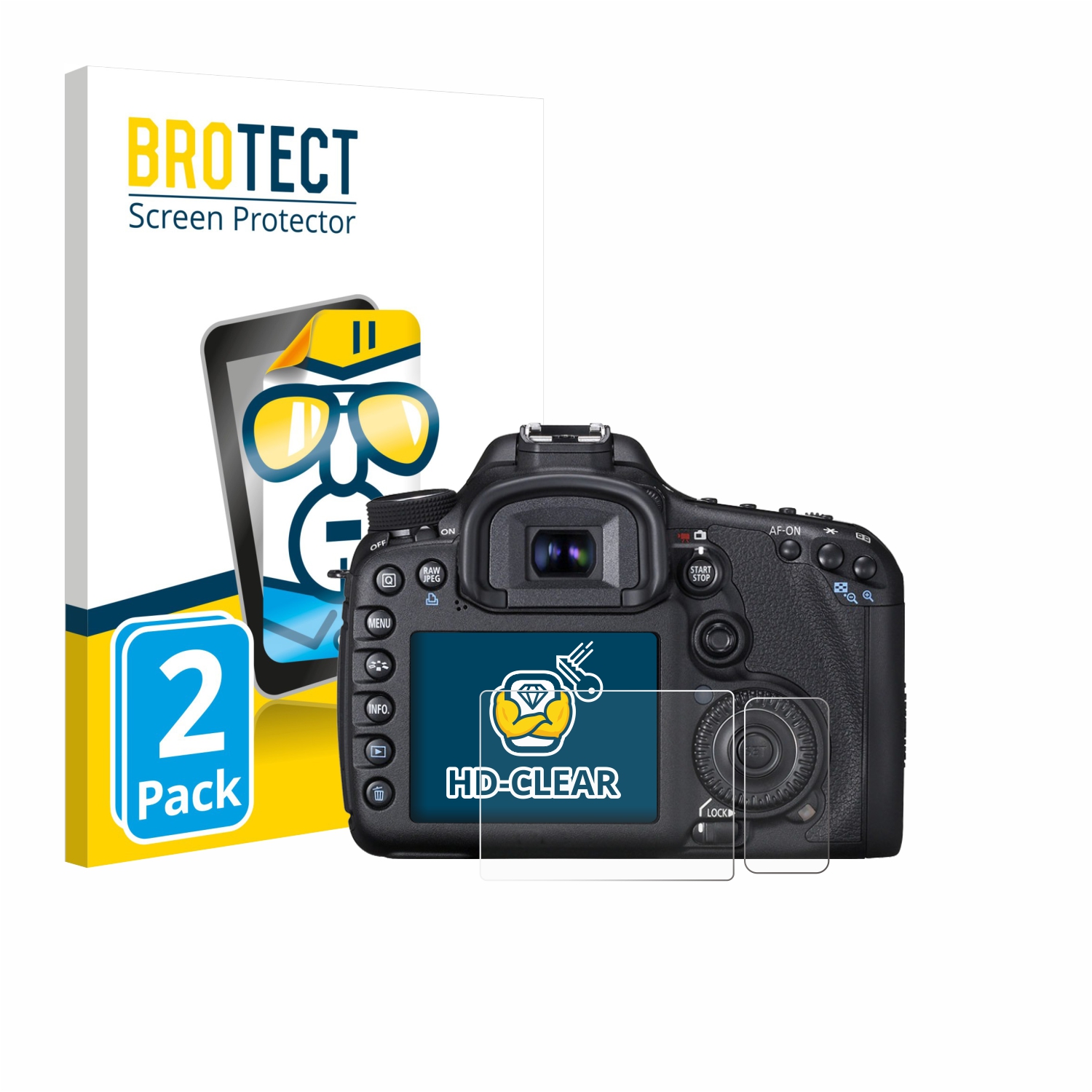 2x BROTECT Displayschutz-Folie pro Canon EOS 7D