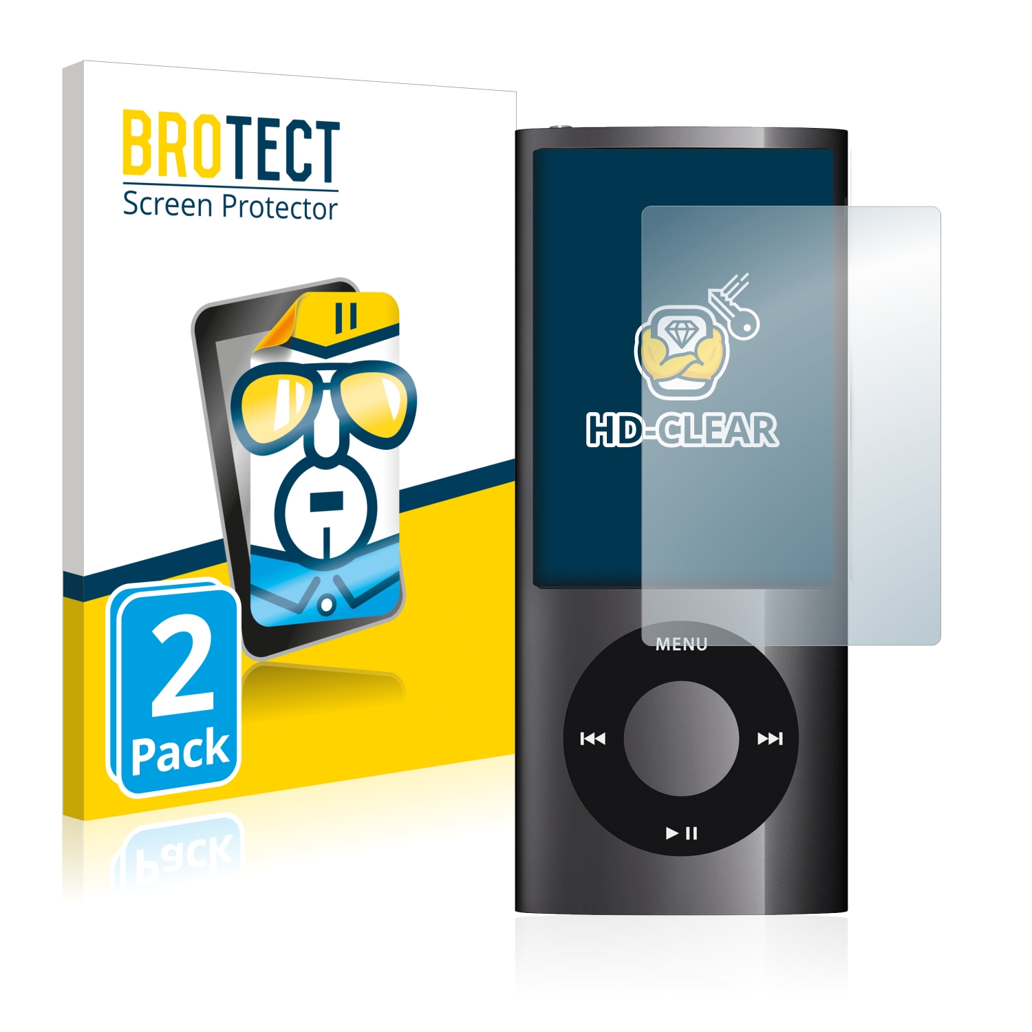 2x BROTECT Displayschutz-Folie pro Apple iPod nano 2009 (5. Gen.)
