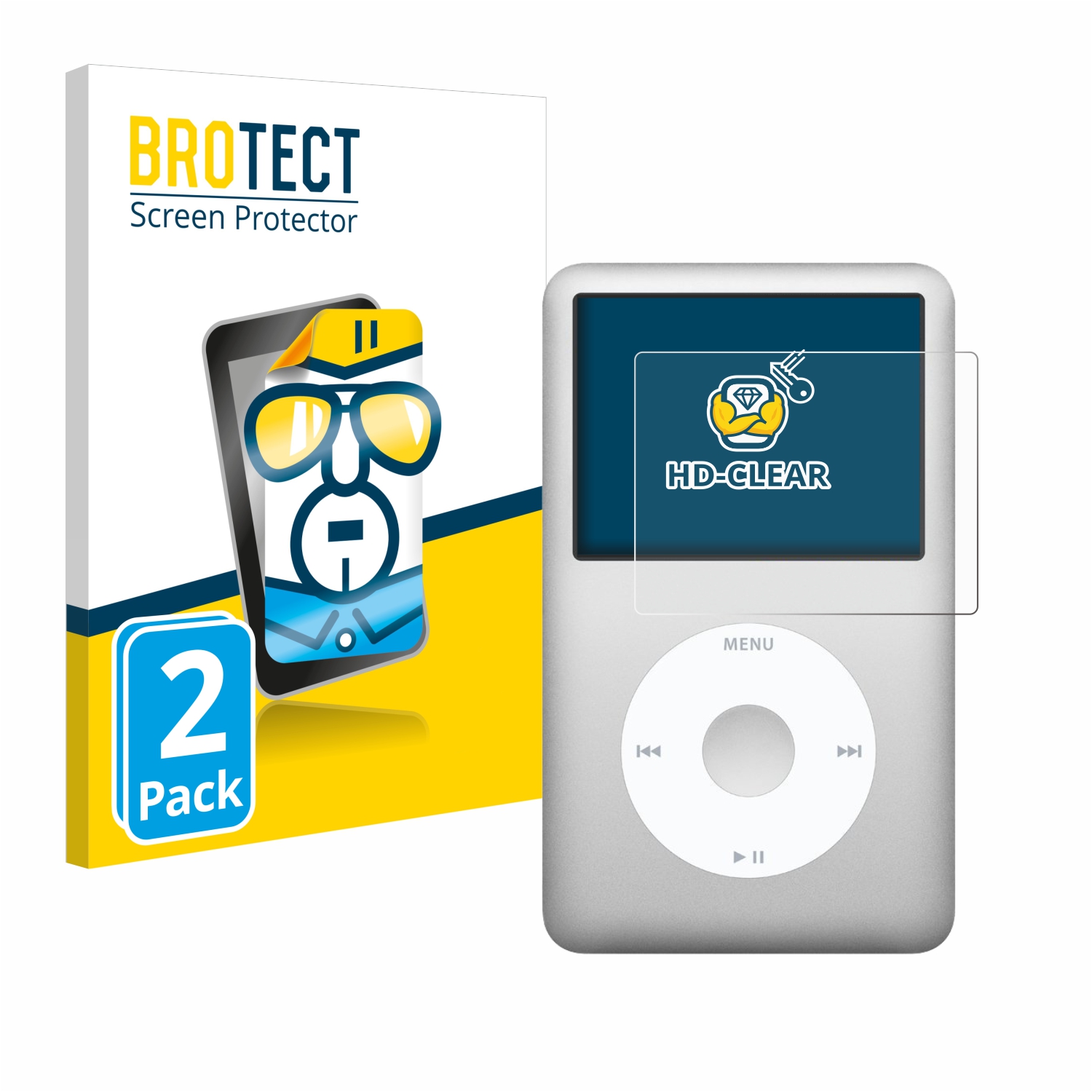 2x BROTECT Displayschutz-Folie pro Apple iPod classic 160 GB (7. Gen.)