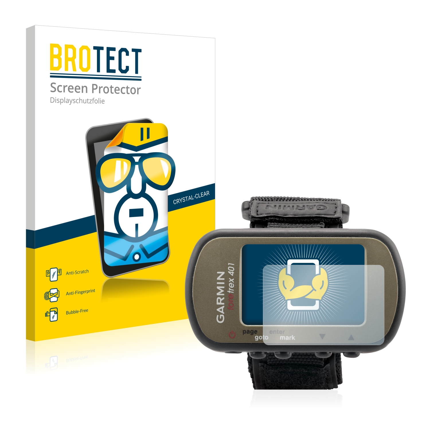 2x BROTECT Displayschutz-Folie pro Garmin Foretrex 401