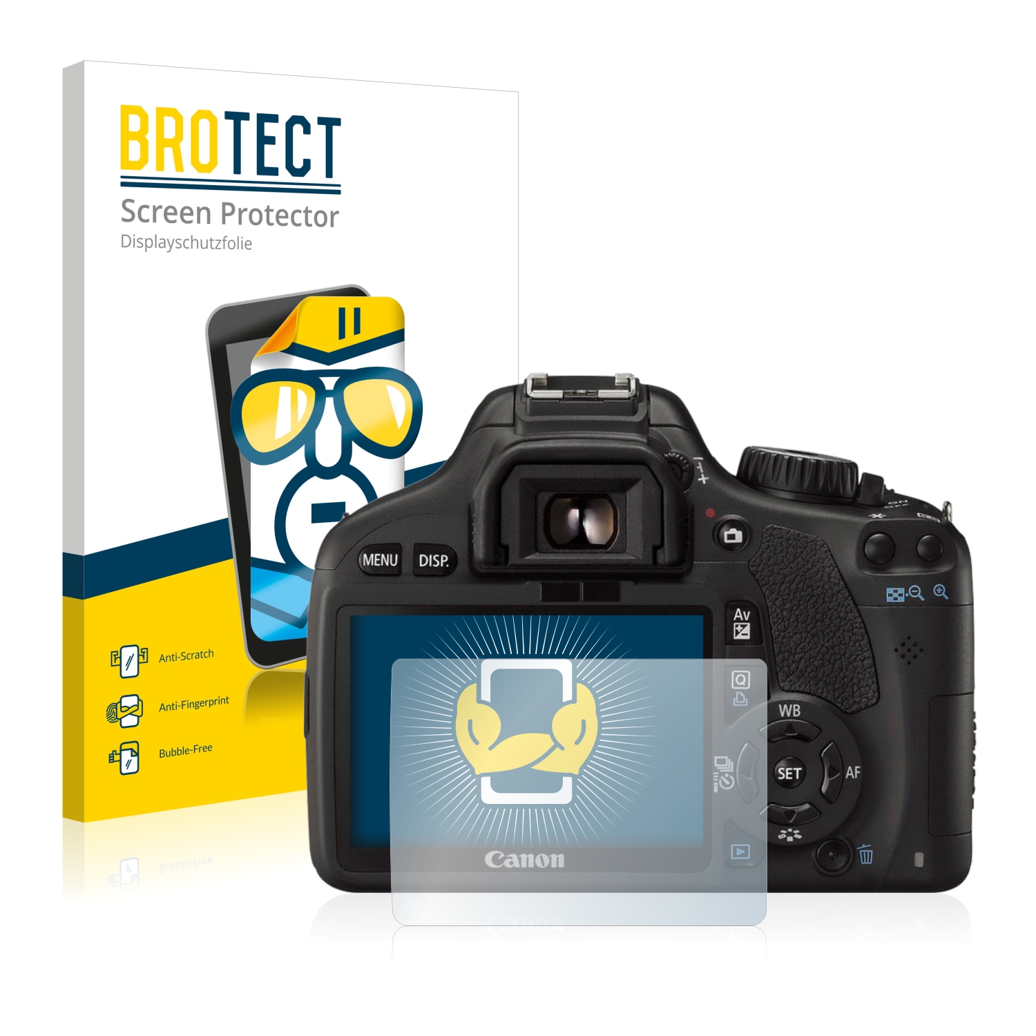 2x BROTECT Displayschutz-Folie pro Canon EOS 550D