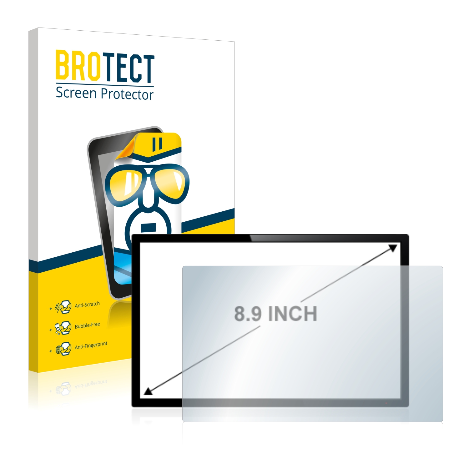 2x BROTECT Displayschutz-Folie pro dotykový panel s 8.9 palcovým displejem [195 mm x 114 mm, 1:2]