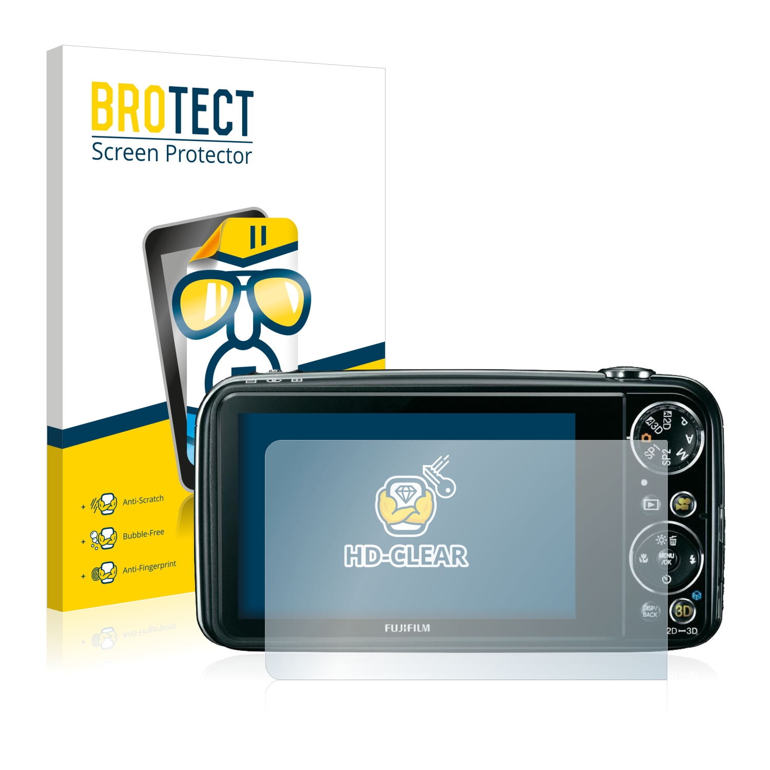 2x BROTECT Displayschutz-Folie pro Fujifilm FinePix Real 3D W3