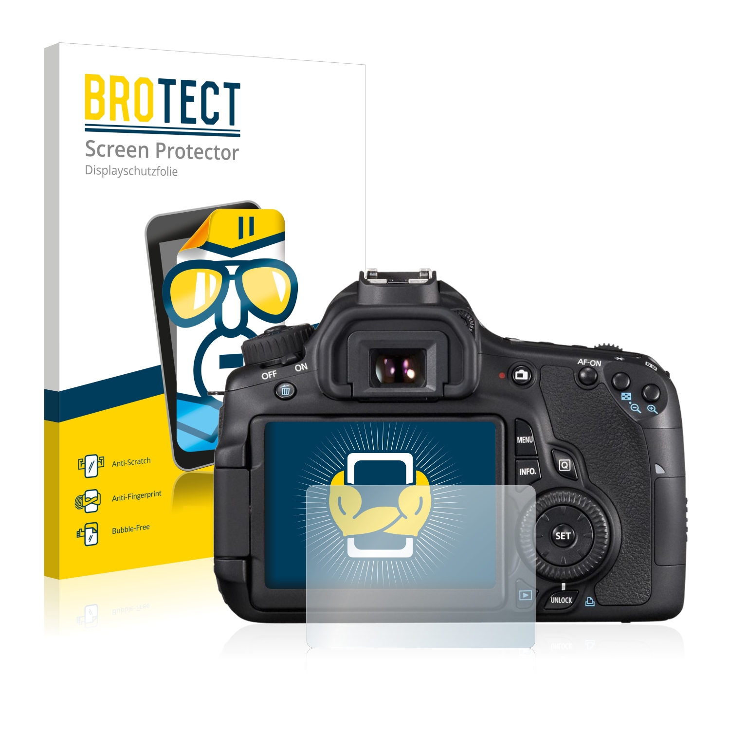 2x BROTECT Displayschutz-Folie pro Canon EOS 60D