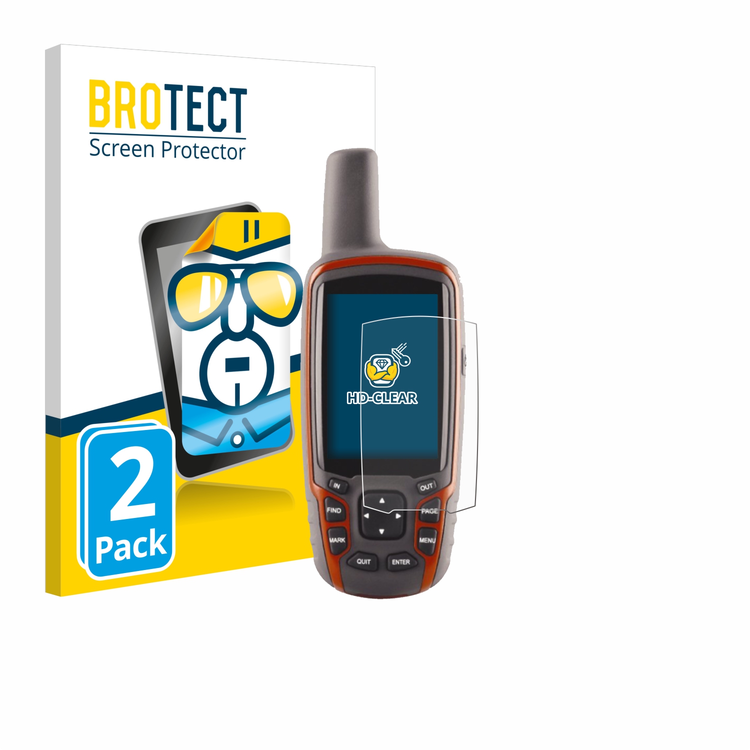 2x BROTECT Displayschutz-Folie pro Garmin GPSMAP 62s
