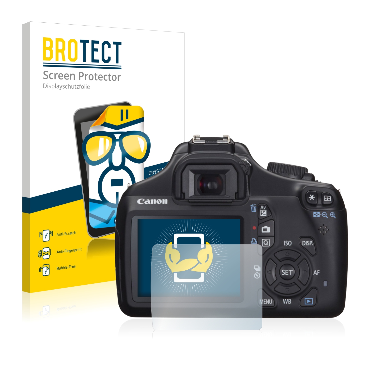 2x BROTECT Displayschutz-Folie pro Canon EOS 1100D