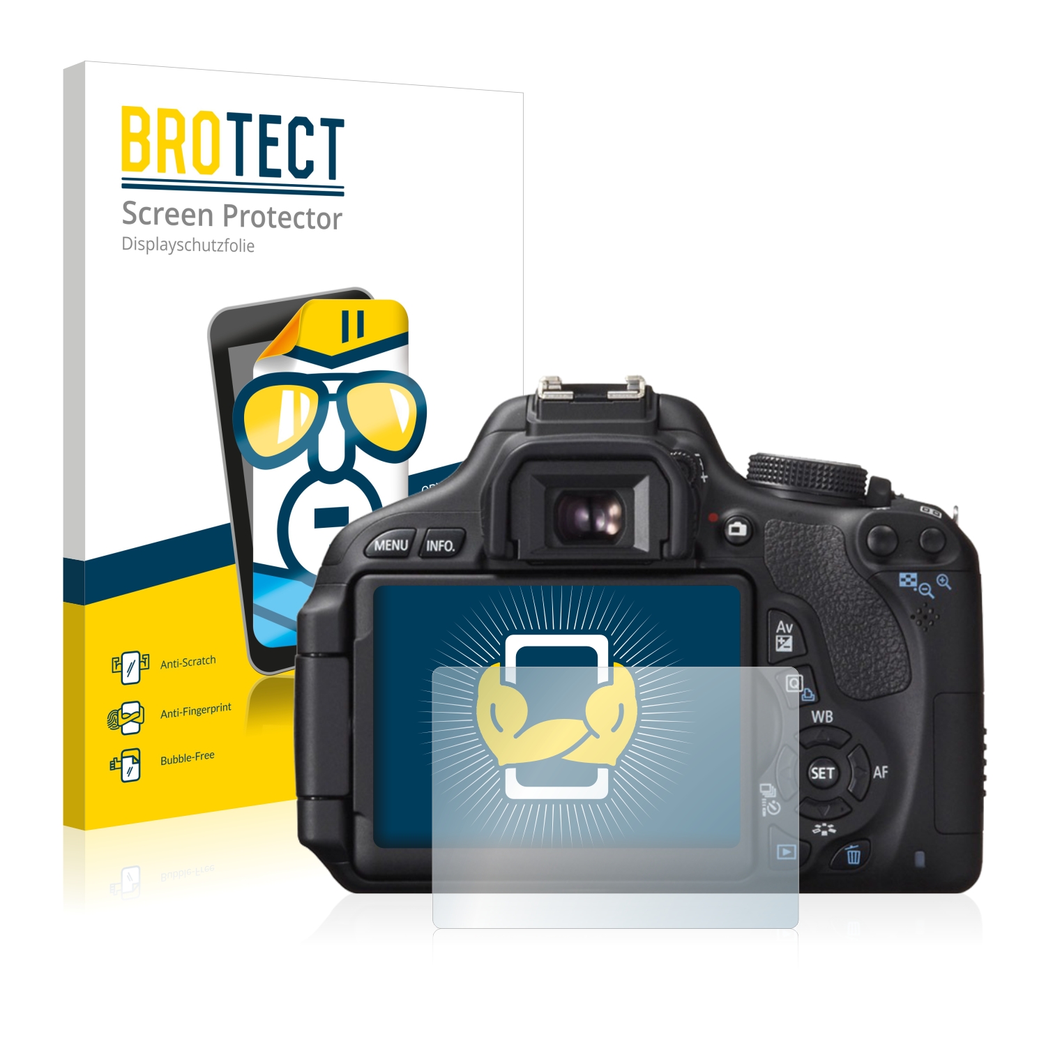 2x BROTECT Displayschutz-Folie pro Canon EOS 600D