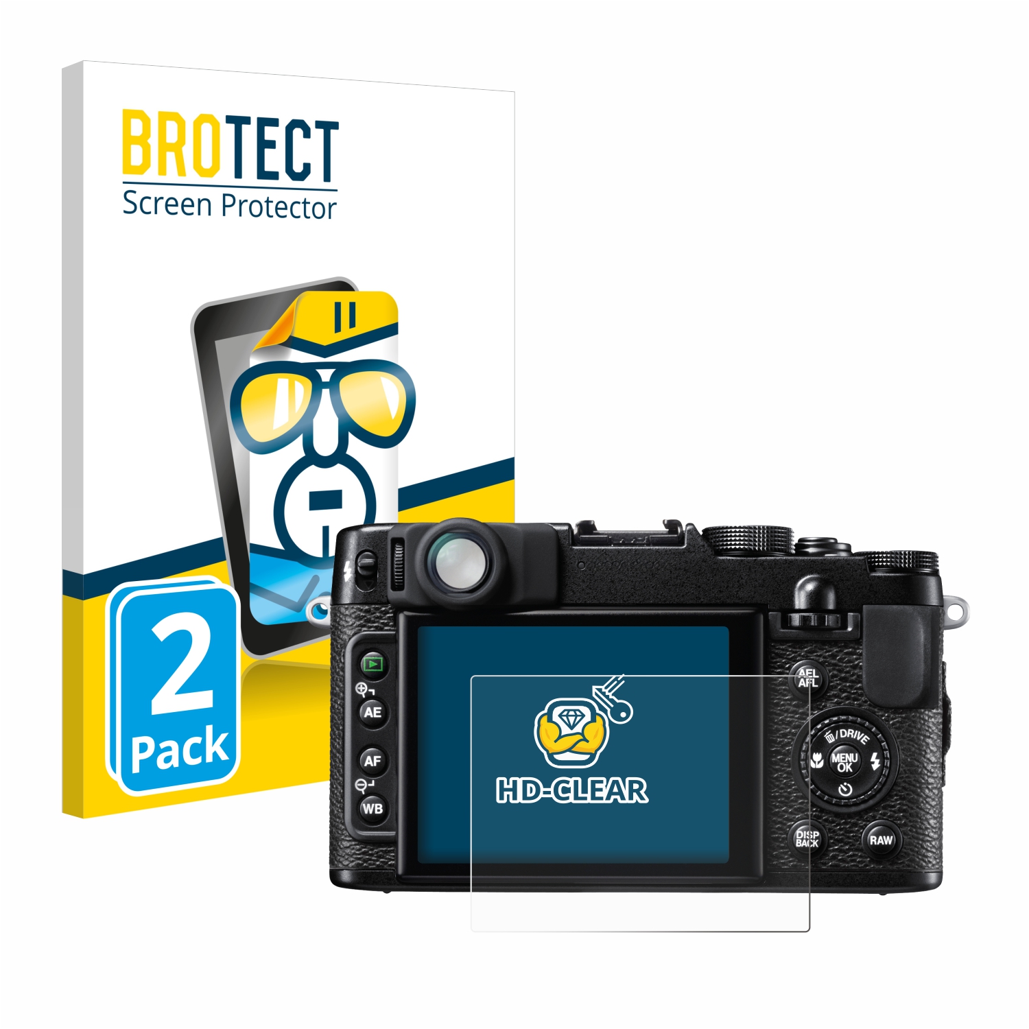 2x BROTECT Displayschutz-Folie pro Fujifilm FinePix X10