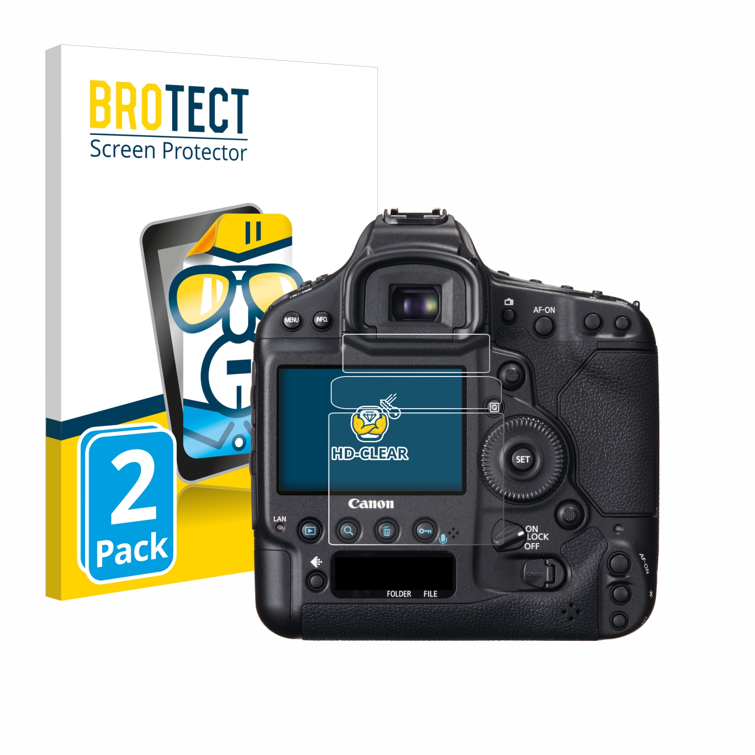 2x BROTECT Displayschutz-Folie pro Canon EOS 1D X