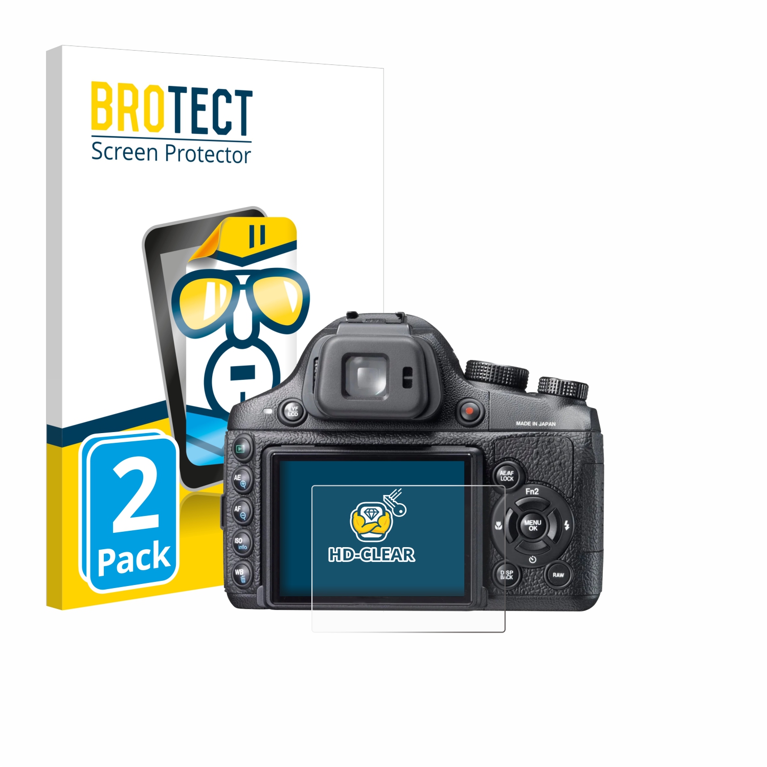 2x BROTECT Displayschutz-Folie pro Fujifilm FinePix X-S1
