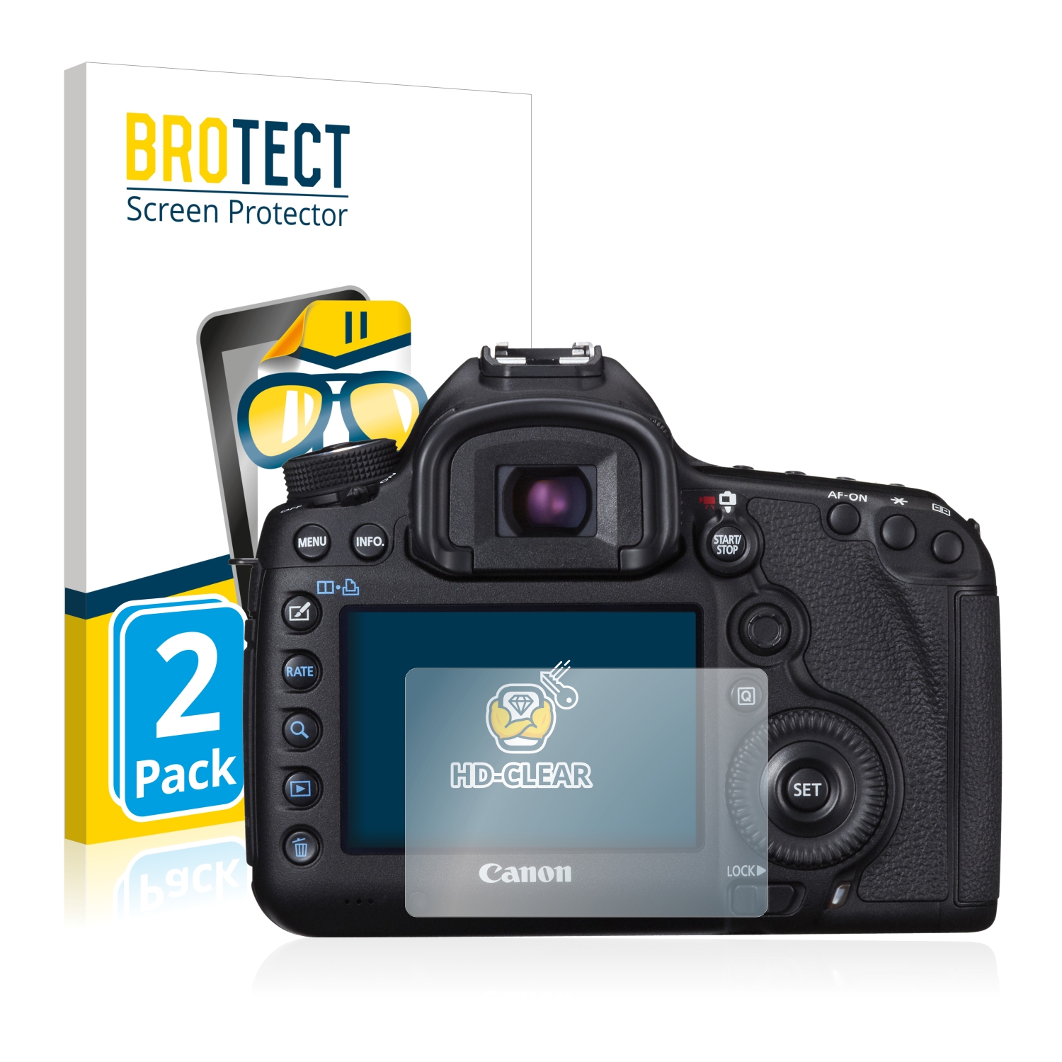 2x BROTECT Displayschutz-Folie pro Canon EOS 5D Mark III