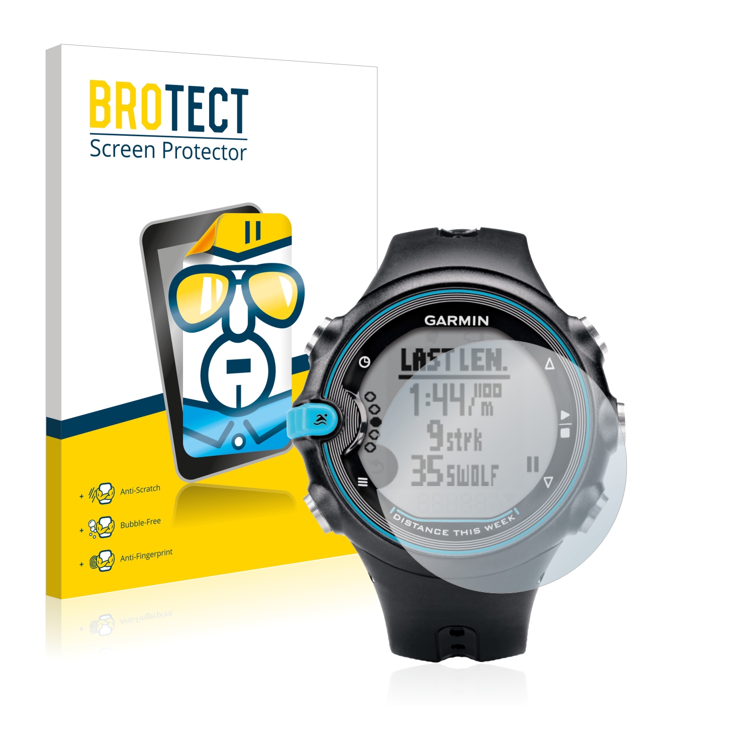 2x BROTECT Displayschutz-Folie pro Garmin Swim