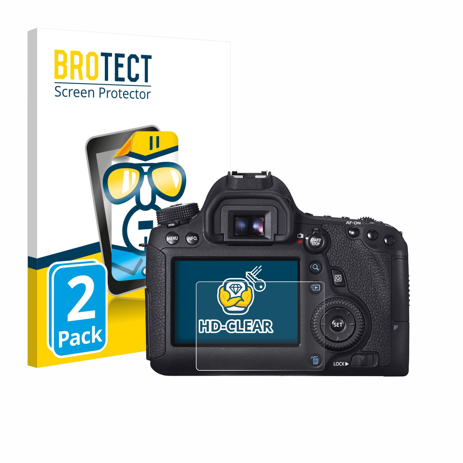 2x BROTECT Displayschutz-Folie pro Canon EOS 6D