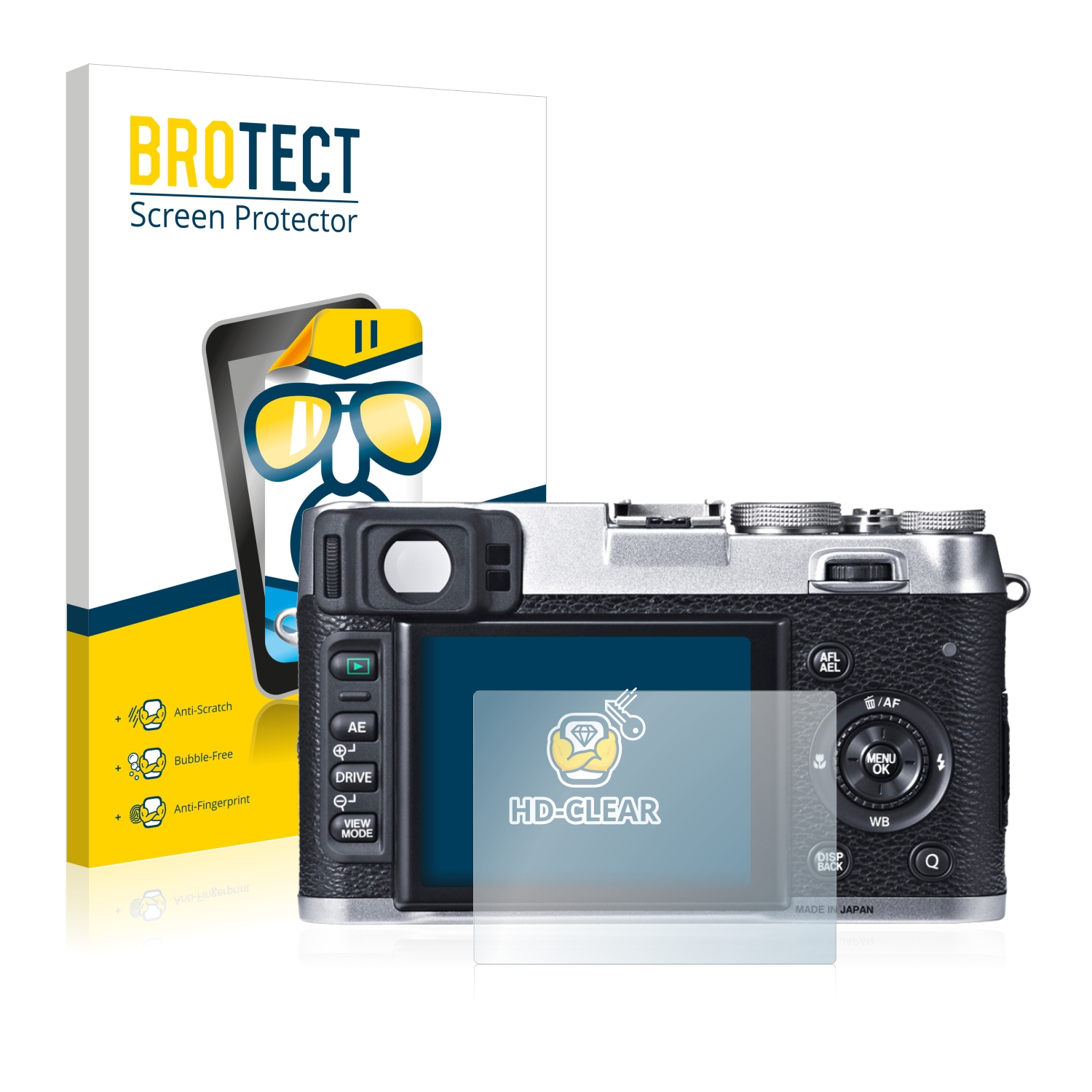 2x BROTECT Displayschutz-Folie pro Fujifilm X100S