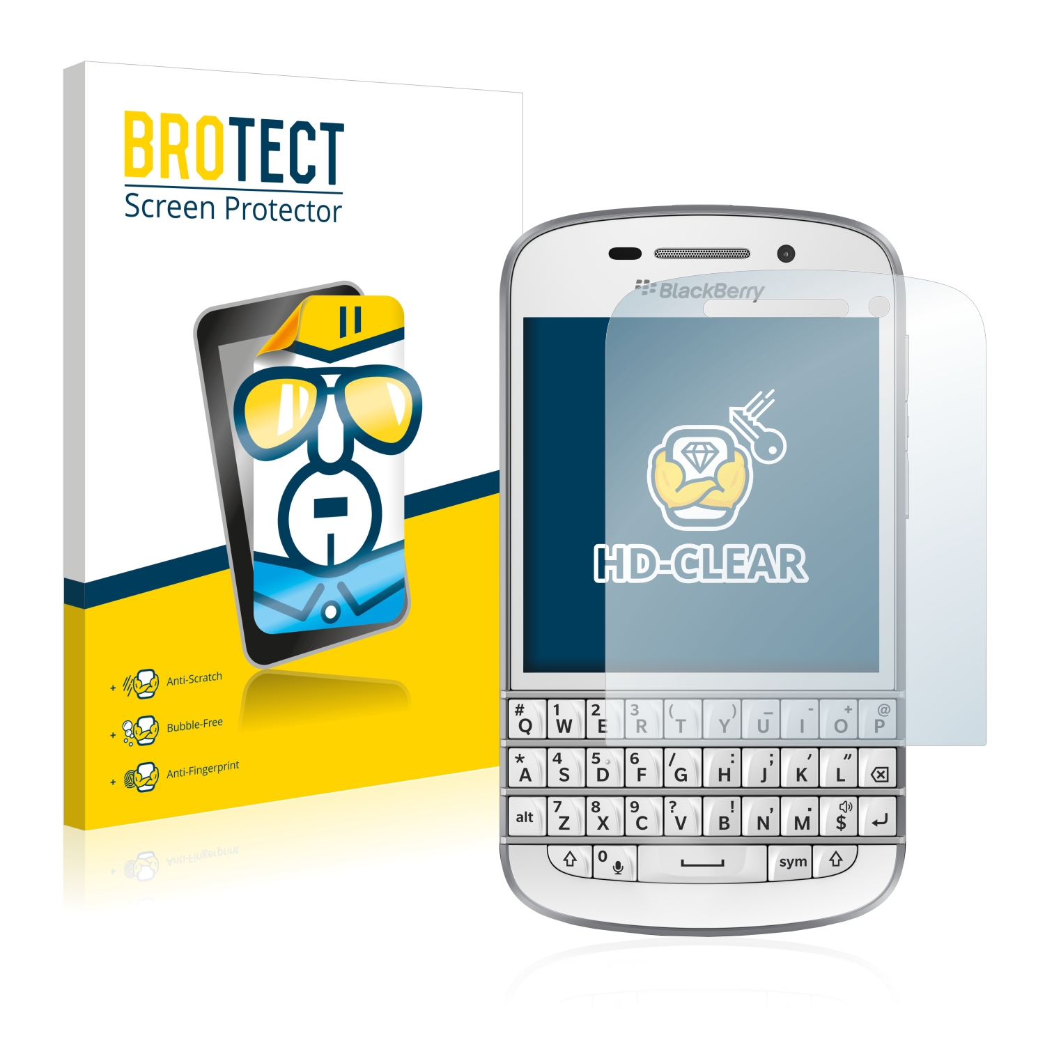2x BROTECT Displayschutz-Folie pro BlackBerry Q10