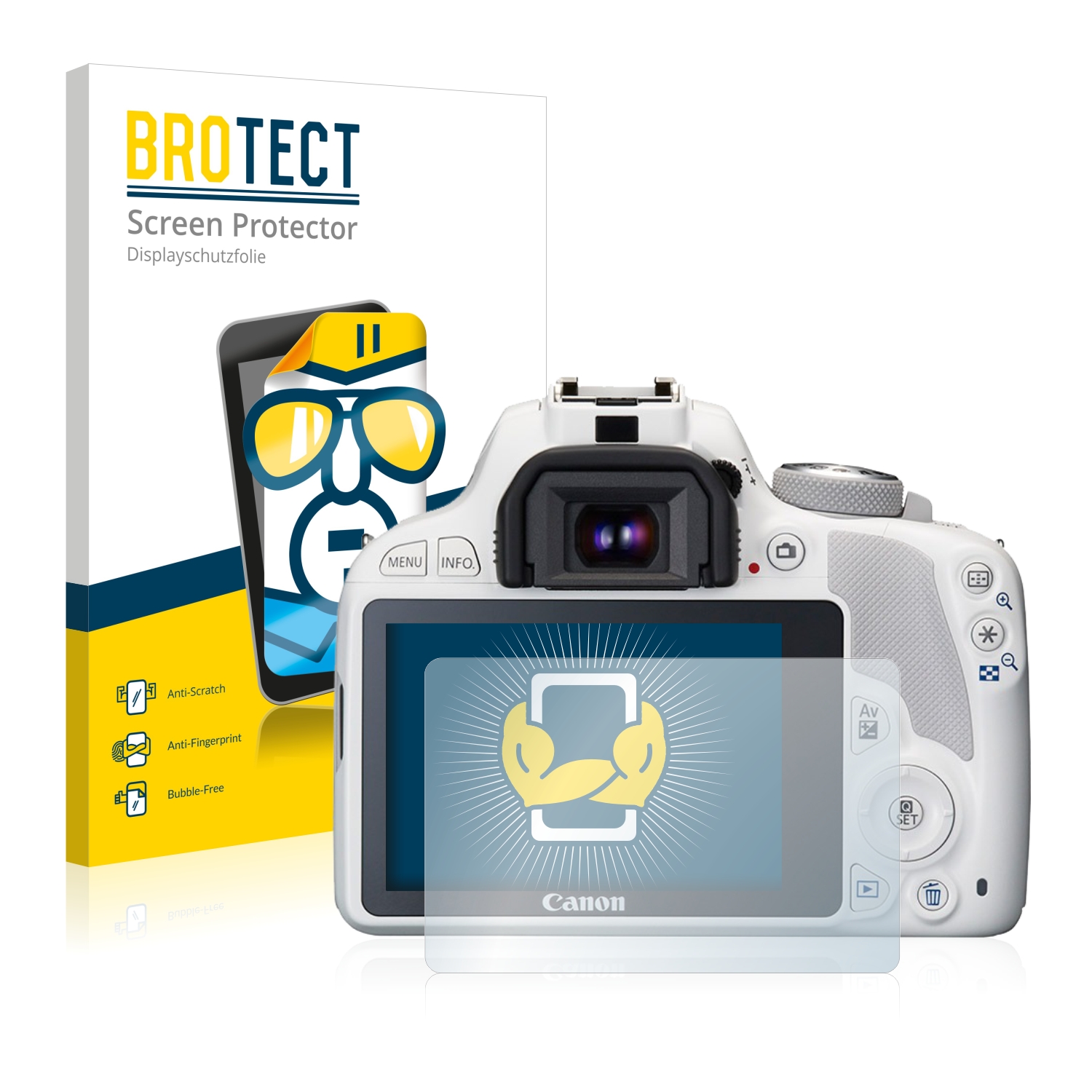 2x BROTECT Displayschutz-Folie pro Canon EOS 100D