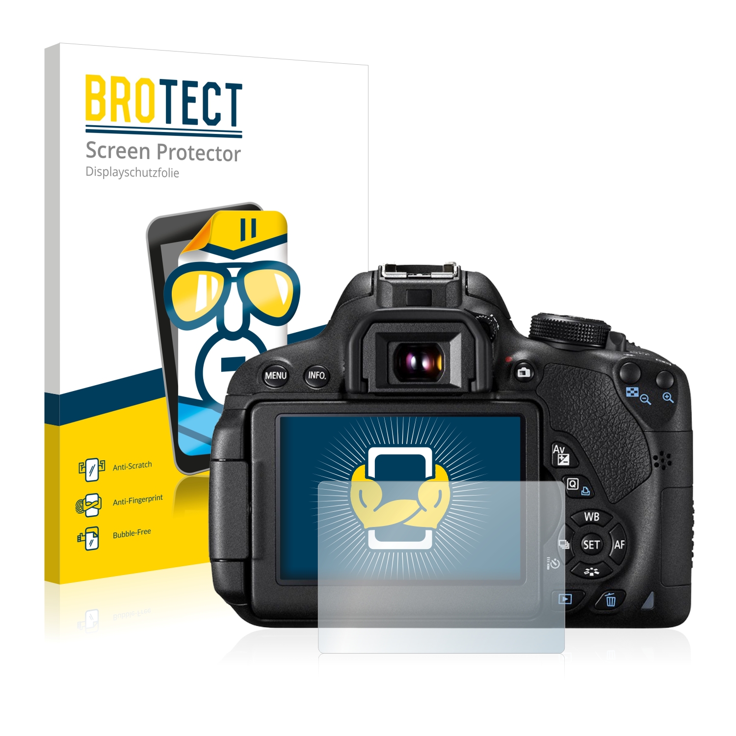 2x BROTECT Displayschutz-Folie pro Canon EOS 700D
