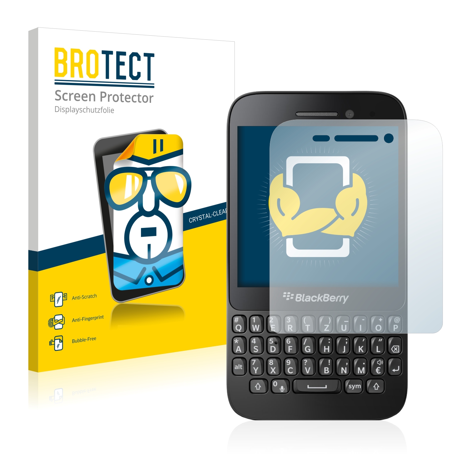 2x BROTECT Displayschutz-Folie pro BlackBerry Q5