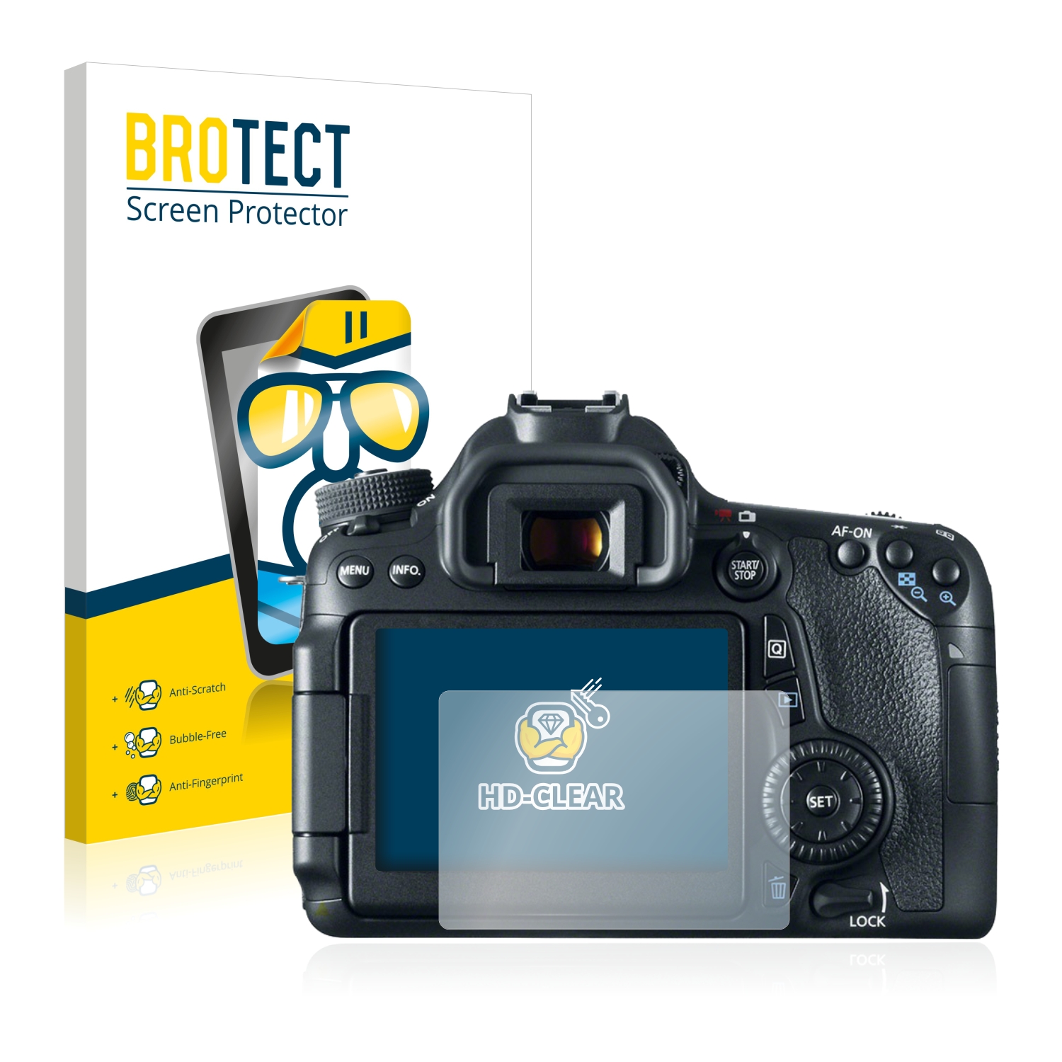 2x BROTECT Displayschutz-Folie pro Canon EOS 70D