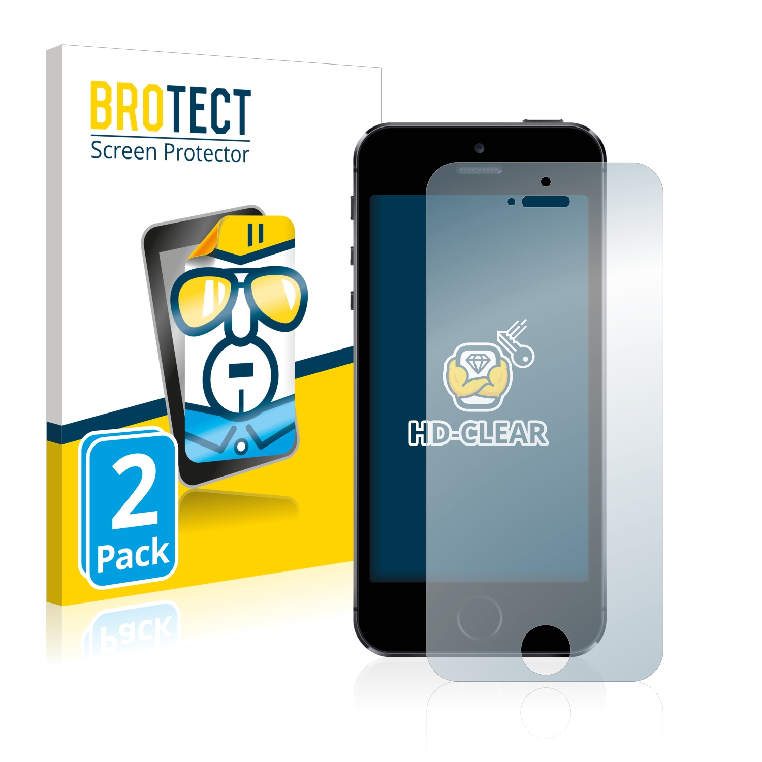 2x BROTECT Displayschutz-Folie pro Apple iPhone 5S