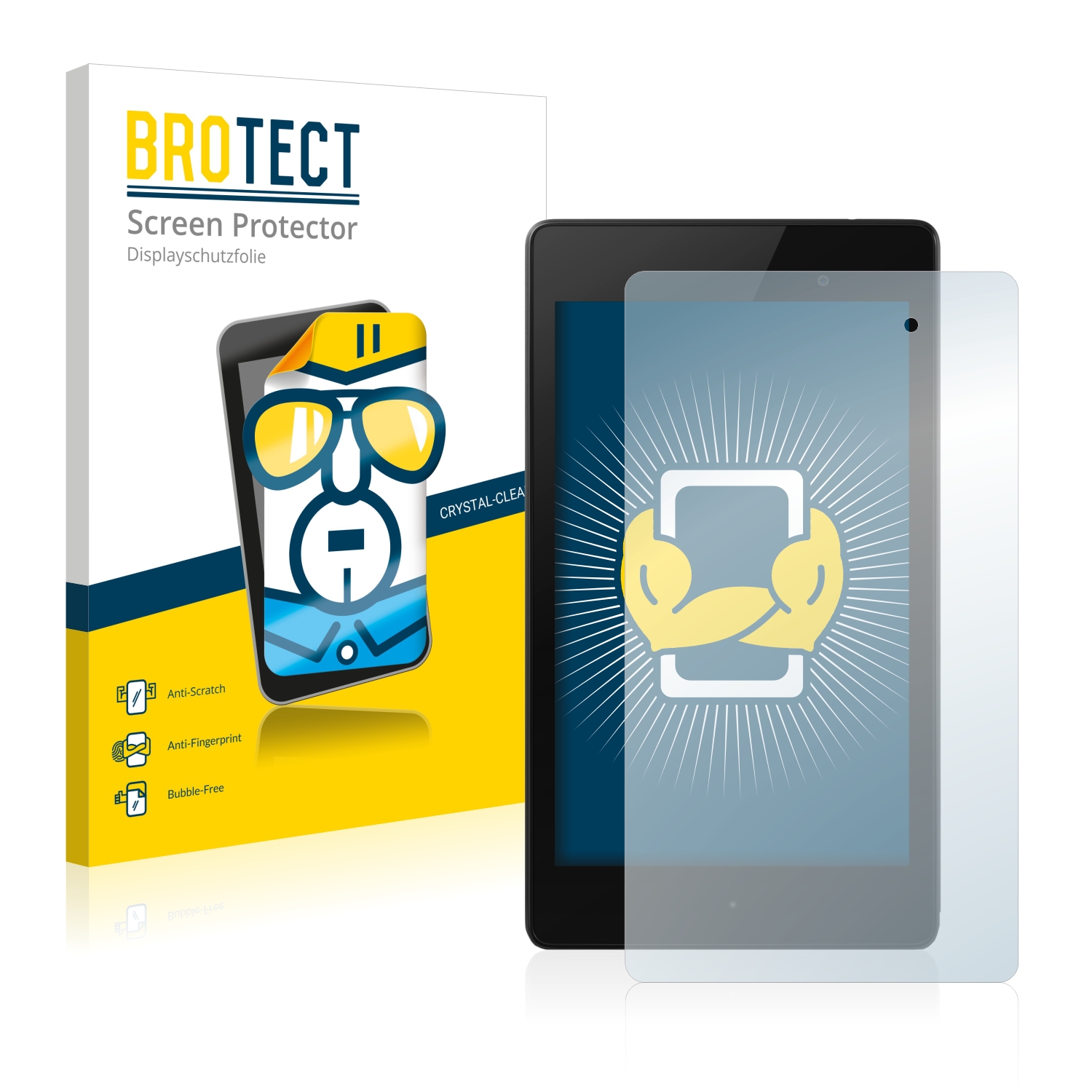 2x BROTECT Displayschutz-Folie pro Google Nexus 7 (2013)