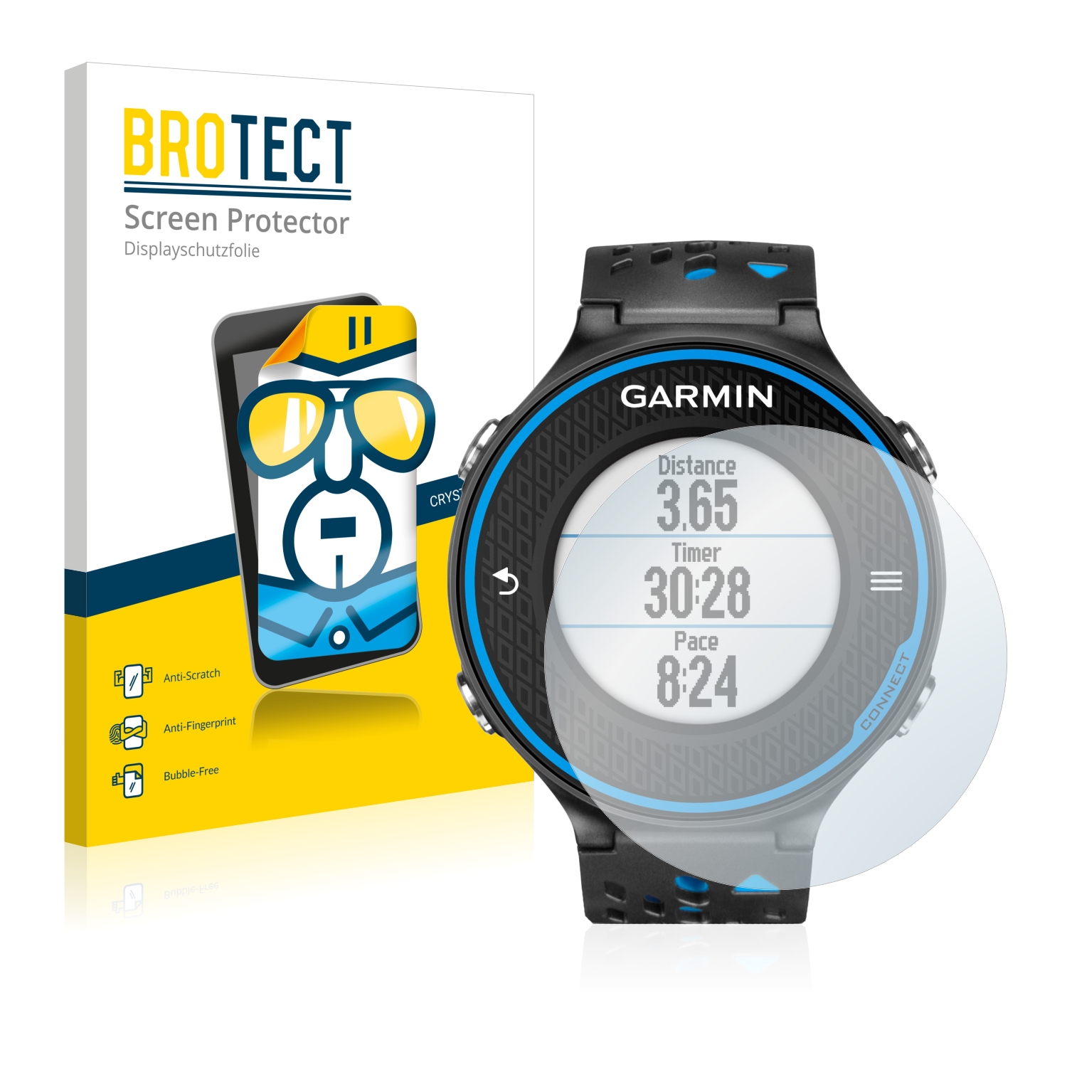 2x BROTECT Displayschutz-Folie pro Garmin Forerunner 620
