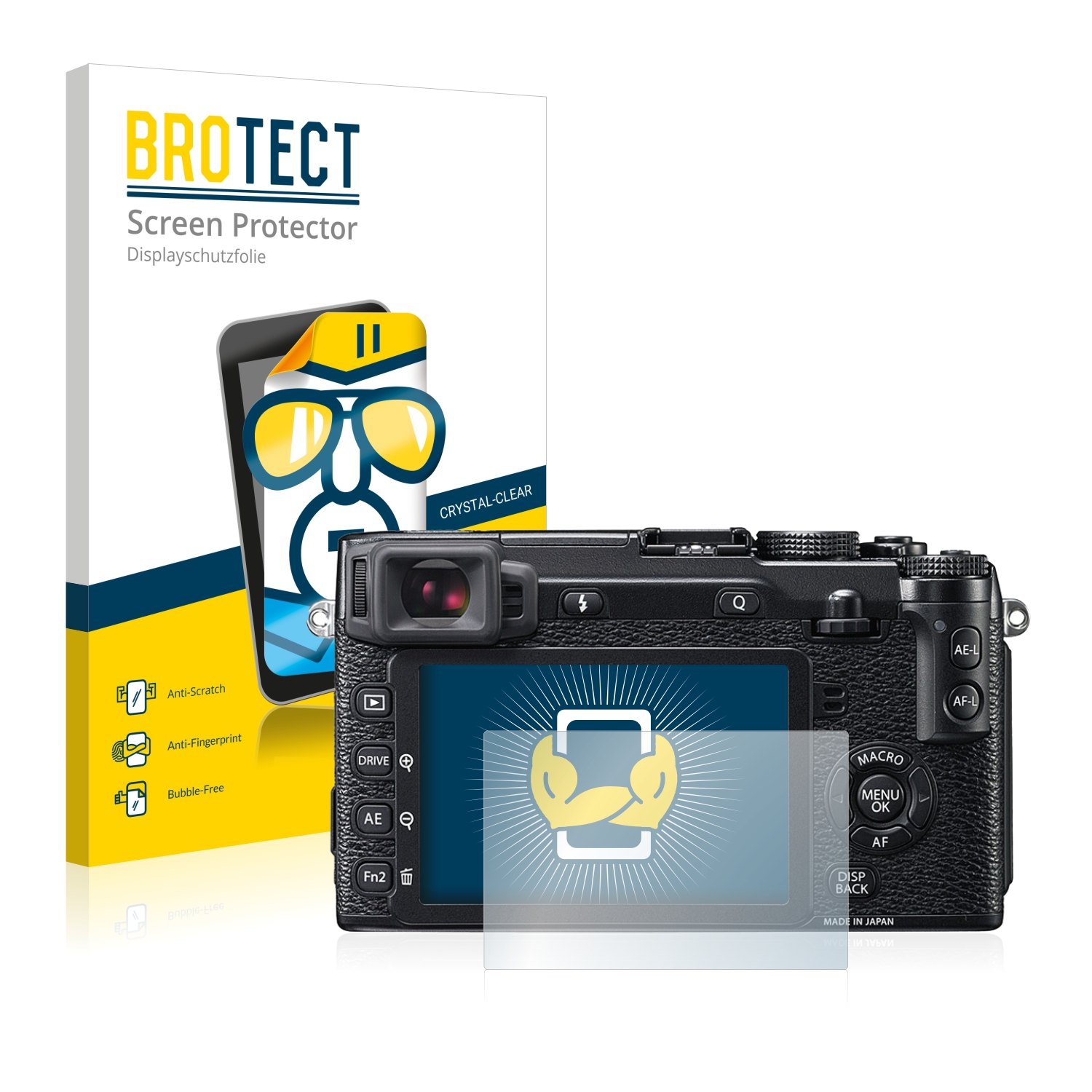 2x BROTECT Displayschutz-Folie pro Fujifilm X-E2