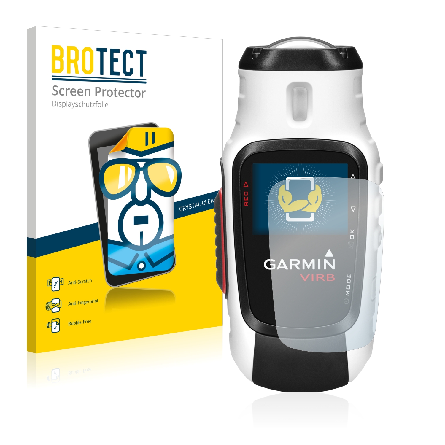 2x BROTECT Displayschutz-Folie pro Garmin Virb Elite