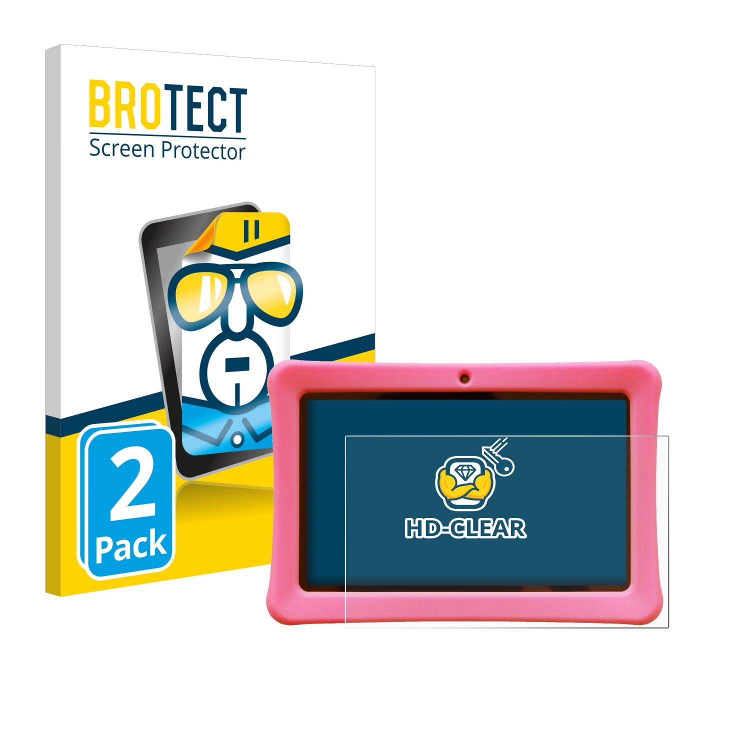 2x BROTECT Displayschutz-Folie pro Contixo Kids 7 Tablet